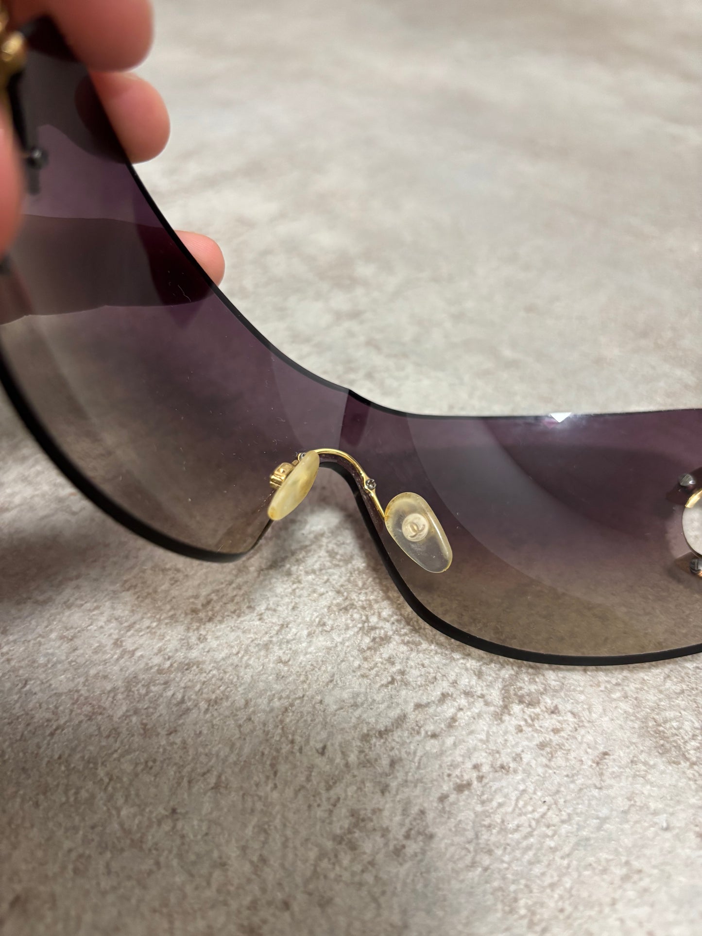 Gafas De Sol Pantalla Chanel ‘Big Logo’ 00s Vintage