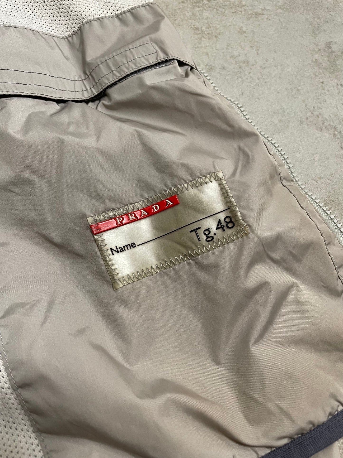 Chaqueta Balaclava Semitransparente Prada Runway SS2000 Vintage - M