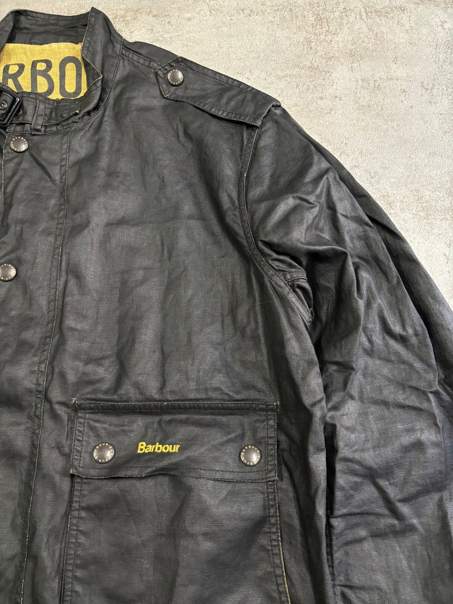 Chaqueta Cuero Encerada Barbour 00s Vintage - L
