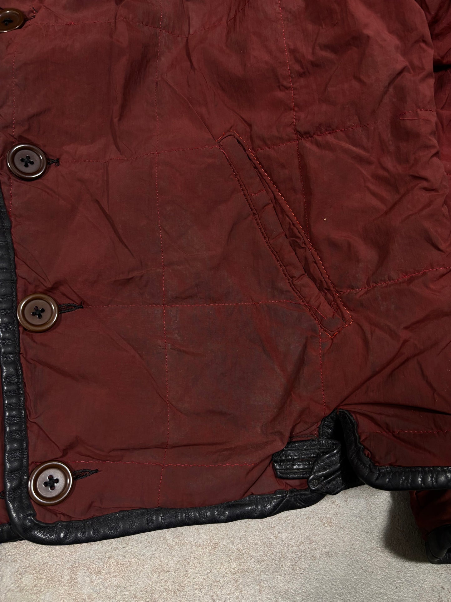 Chaqueta Cuero Marithé François + Girbaud ‘Compagnie des Montagnes et Des Forets’ 80s Vintage - L