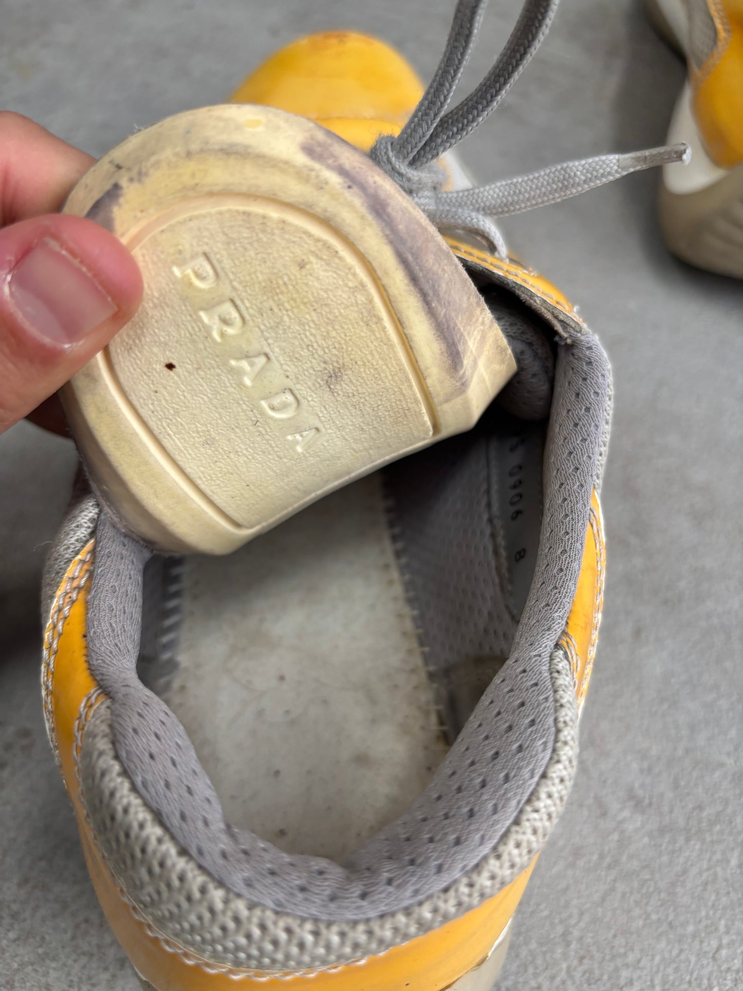 Zapatos Prada America’s Cup Charol ‘Yellow Grey’ - 43