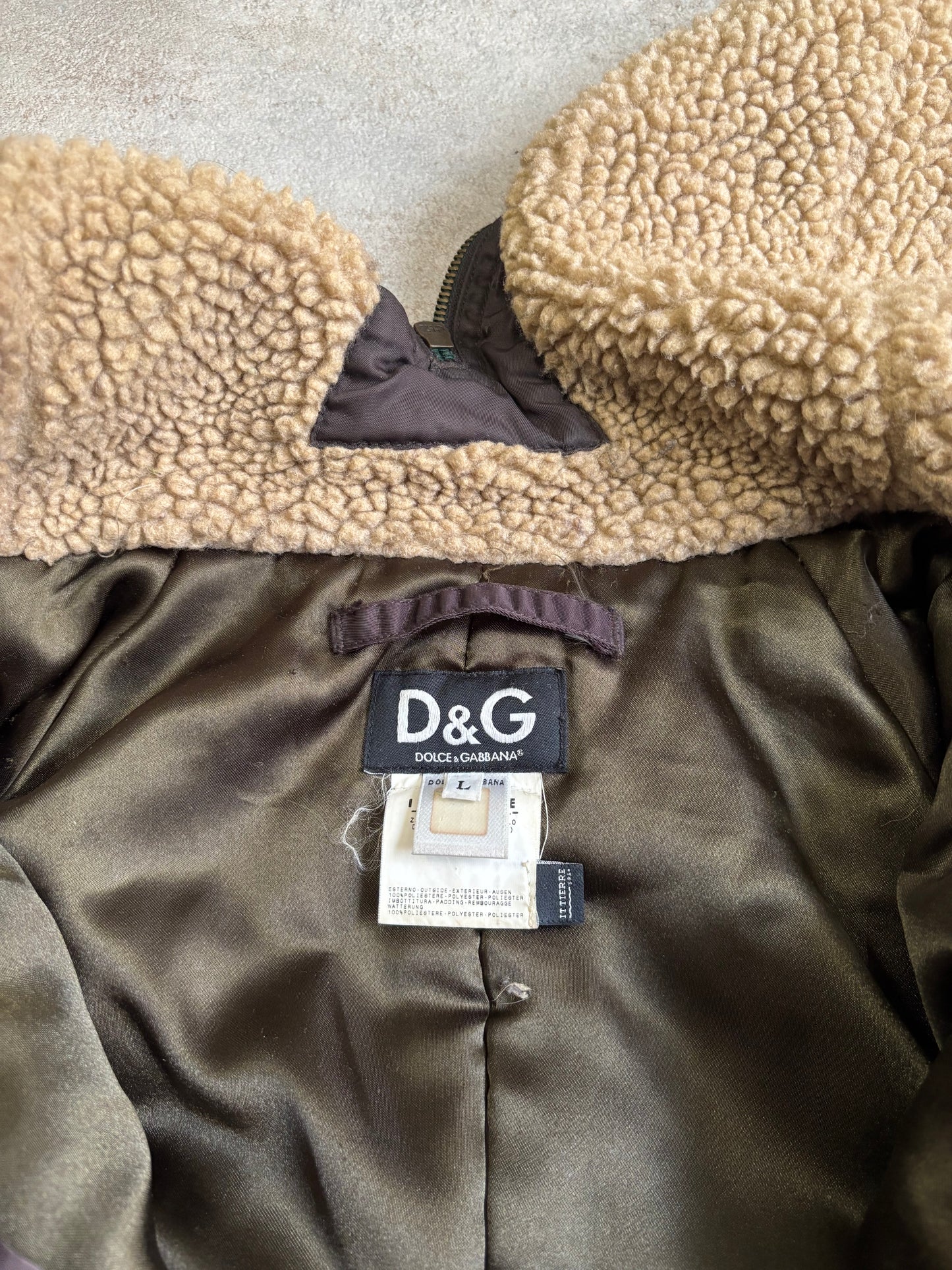 Chaqueta Bomber N2-B Fur Dolce & Gabbana 2002 Vintage - L