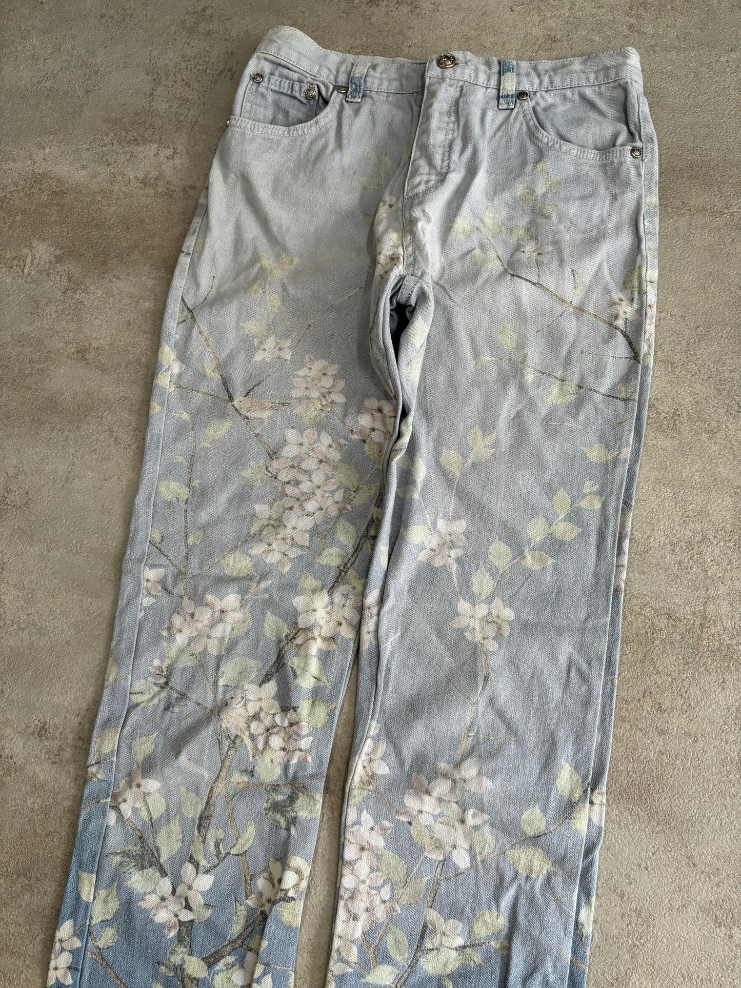 Pantalones Full Print Roberto Cavalli 90s Vintage -S