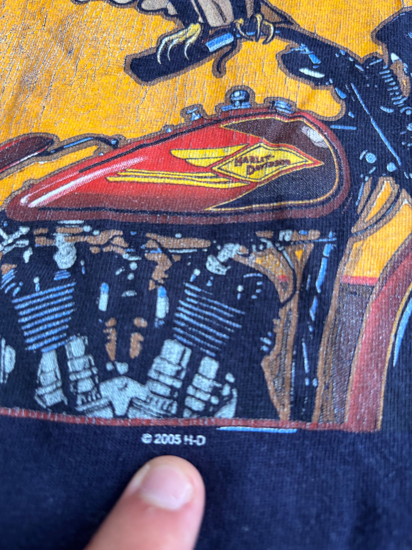 Camiseta England Harley Davidson 2005 Vintage - XXL