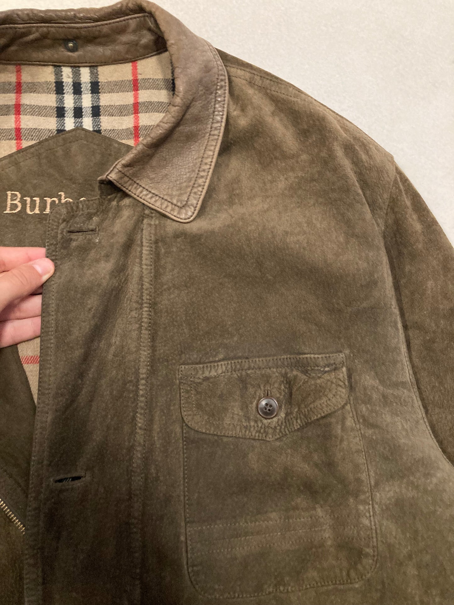 Abrigo Largo Burberry ‘Novacheck’ 80s Vintage - L