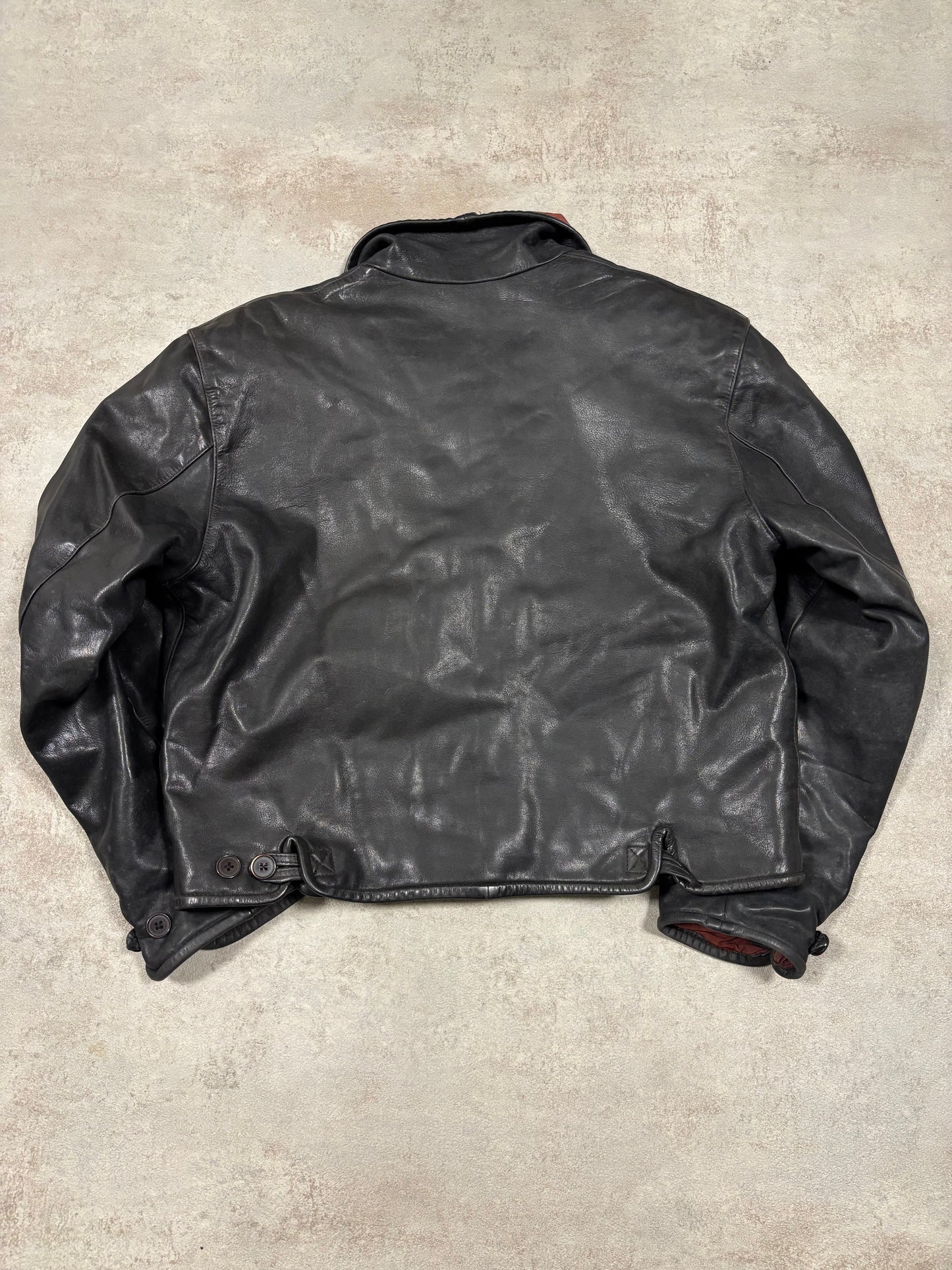 Chaqueta Cuero Marithé François + Girbaud ‘Compagnie des Montagnes et Des Forets’ 80s Vintage - L