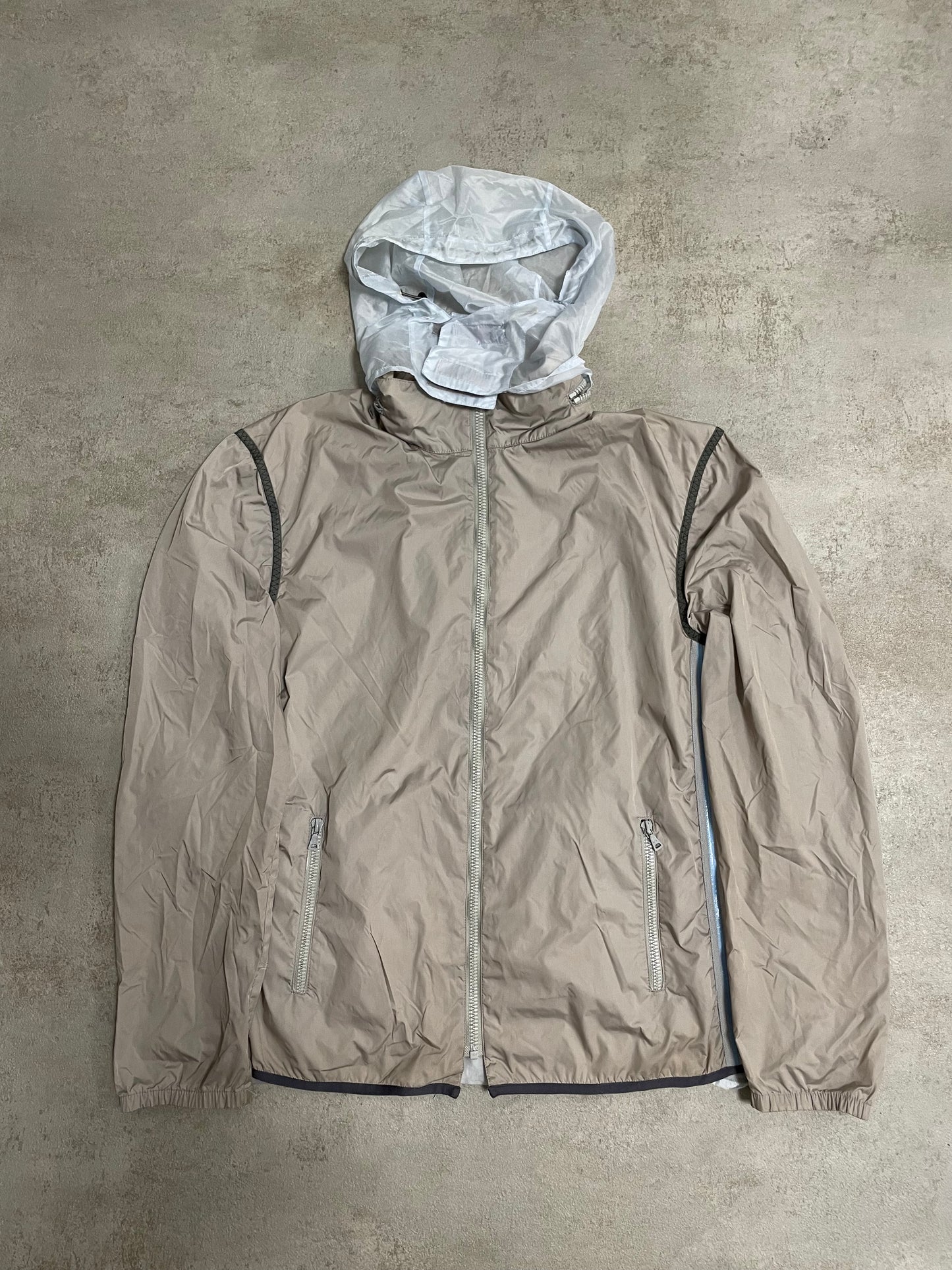 Chaqueta Balaclava Semitransparente Prada Runway SS2000 Vintage - M