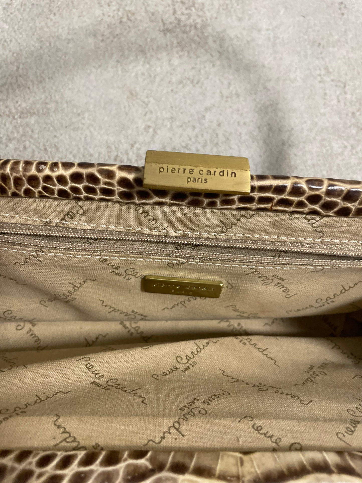 Bolso Baguette Piel ‘Estampado Cocodrilo’ Pierre Cardin 90s Vintage