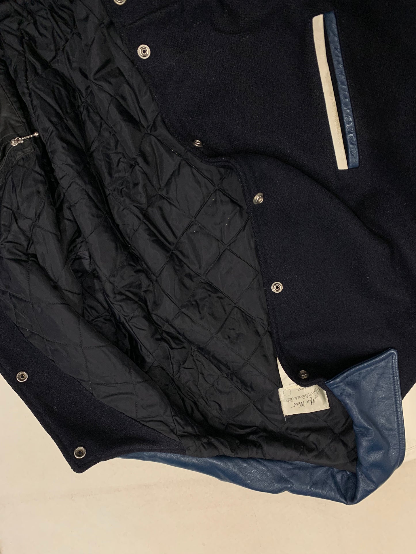 Chaqueta Varsity Leather Made In USA 90’s - L