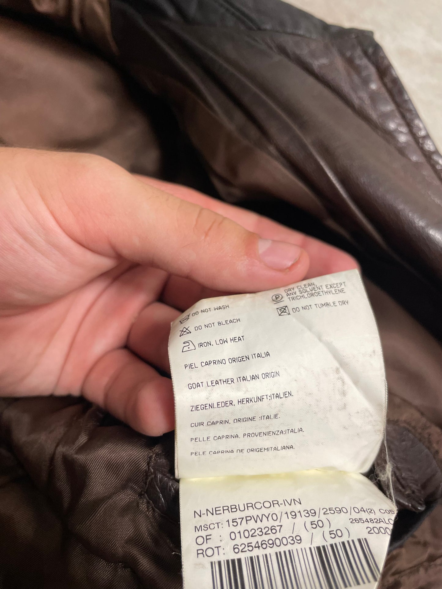 Chaqueta Piel Faded Burberry 00s Vintage - M