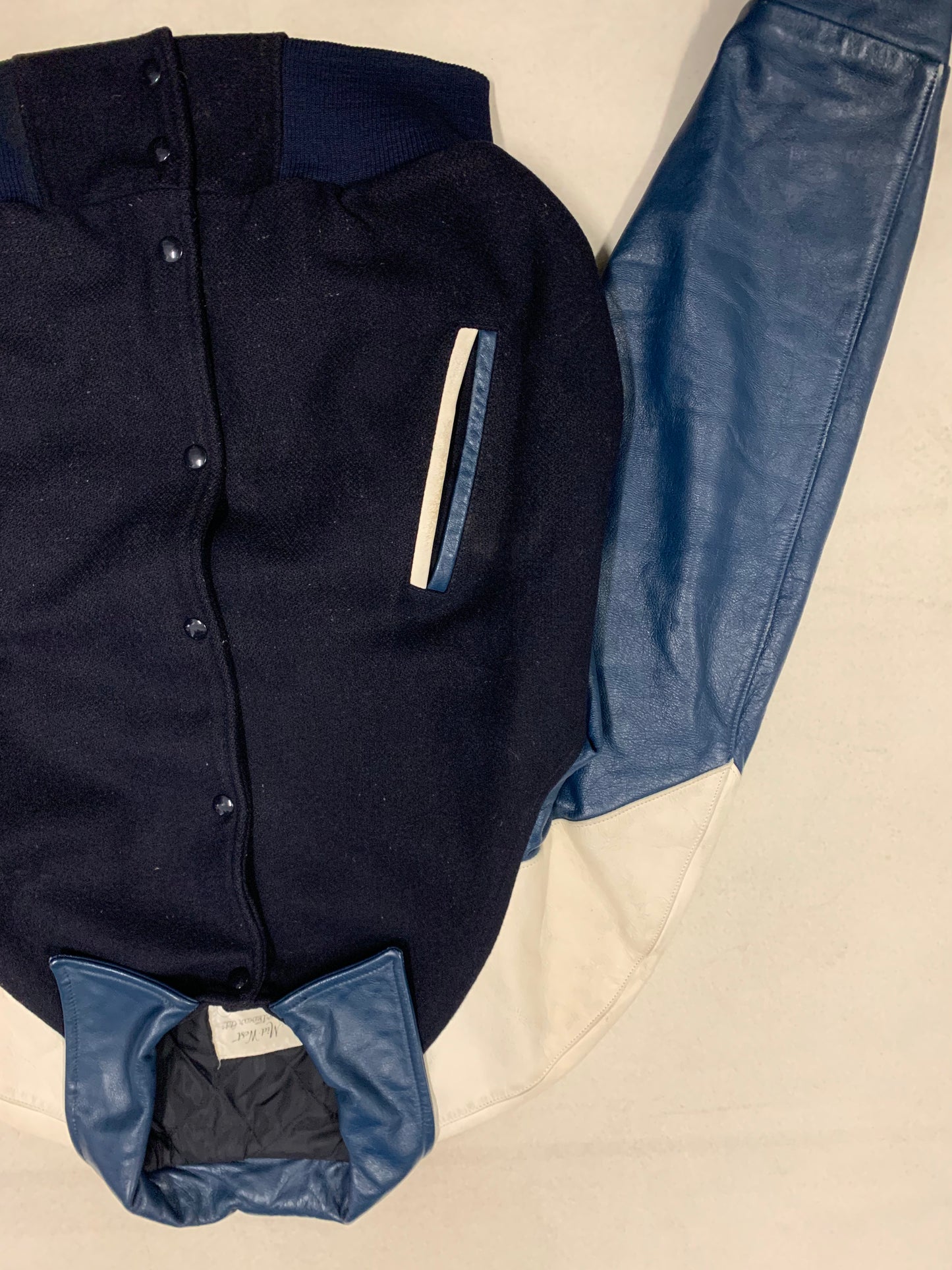 Chaqueta Varsity Leather Made In USA 90’s - L