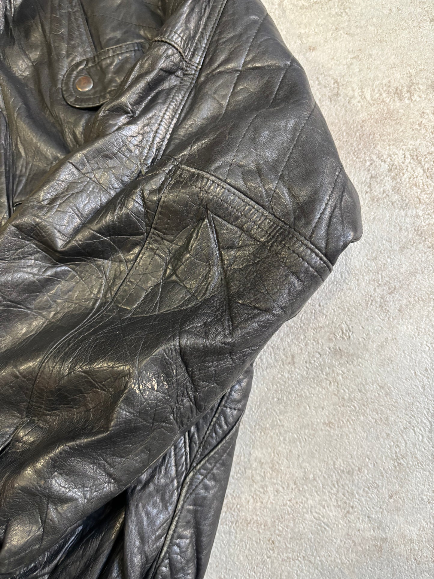 Chaqueta Cargo Cuero Cortefiel 00s Vintage - M