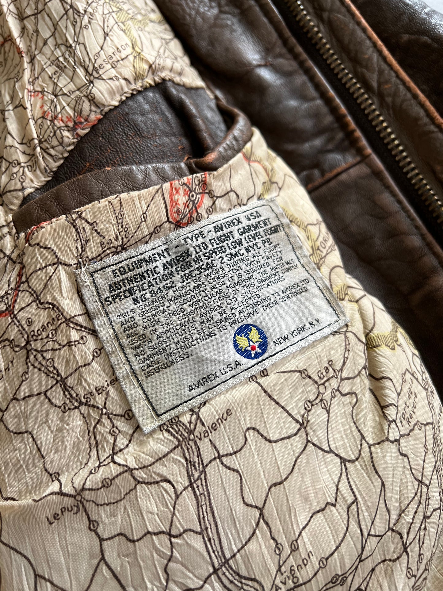 Chaqueta Cuero Aviador Vintage Avirex ‘ Fliying Tigers’ 1987 - L