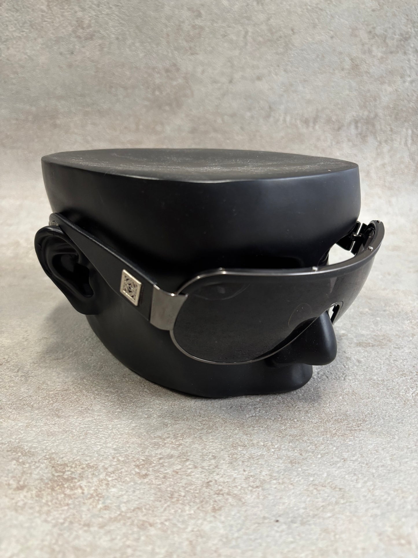 Gafas Aviador Pantalla Loewe Patilla Cuero 00s Vintage