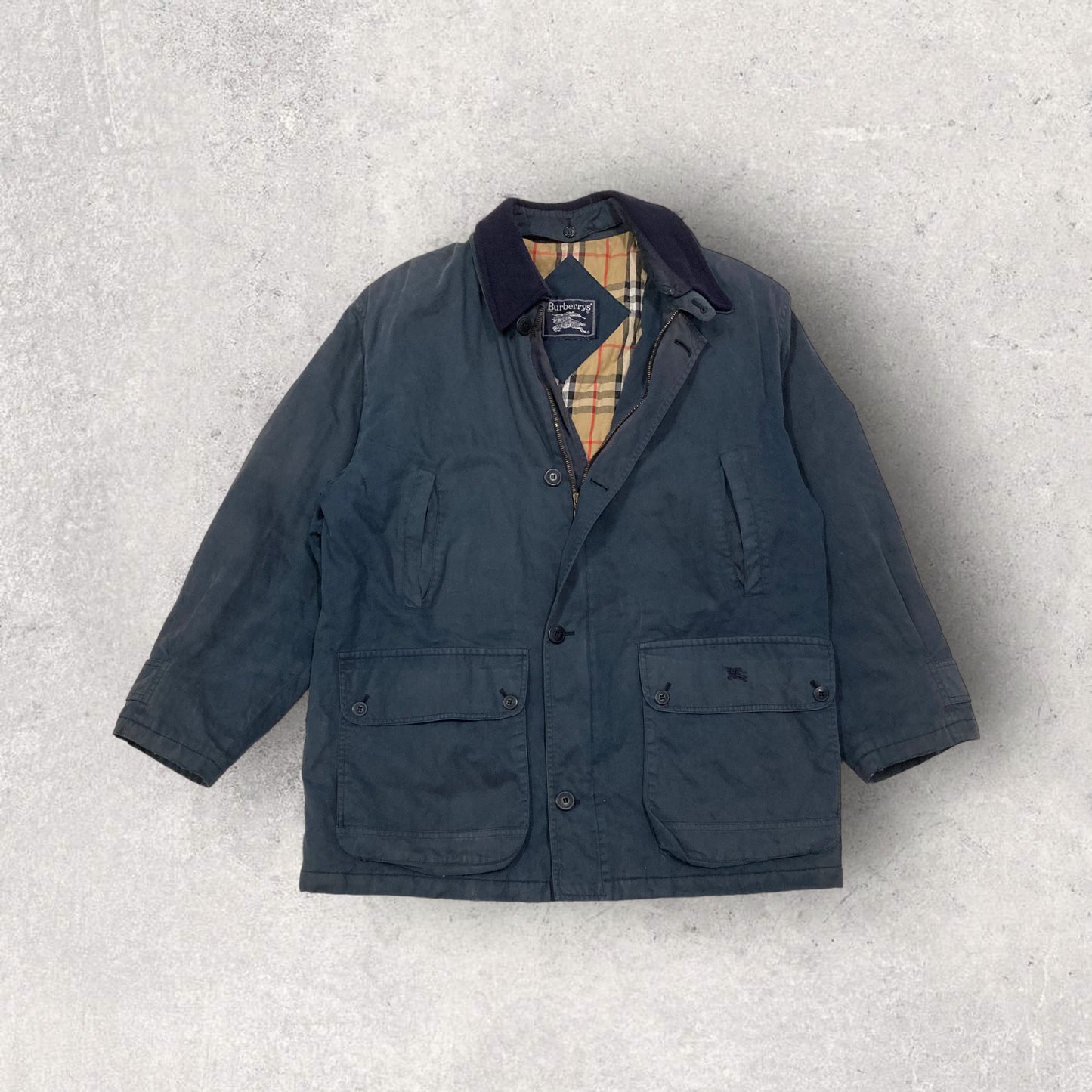 Abrigo Largo Burberry ‘Novacheck’ 00s Vintage - L