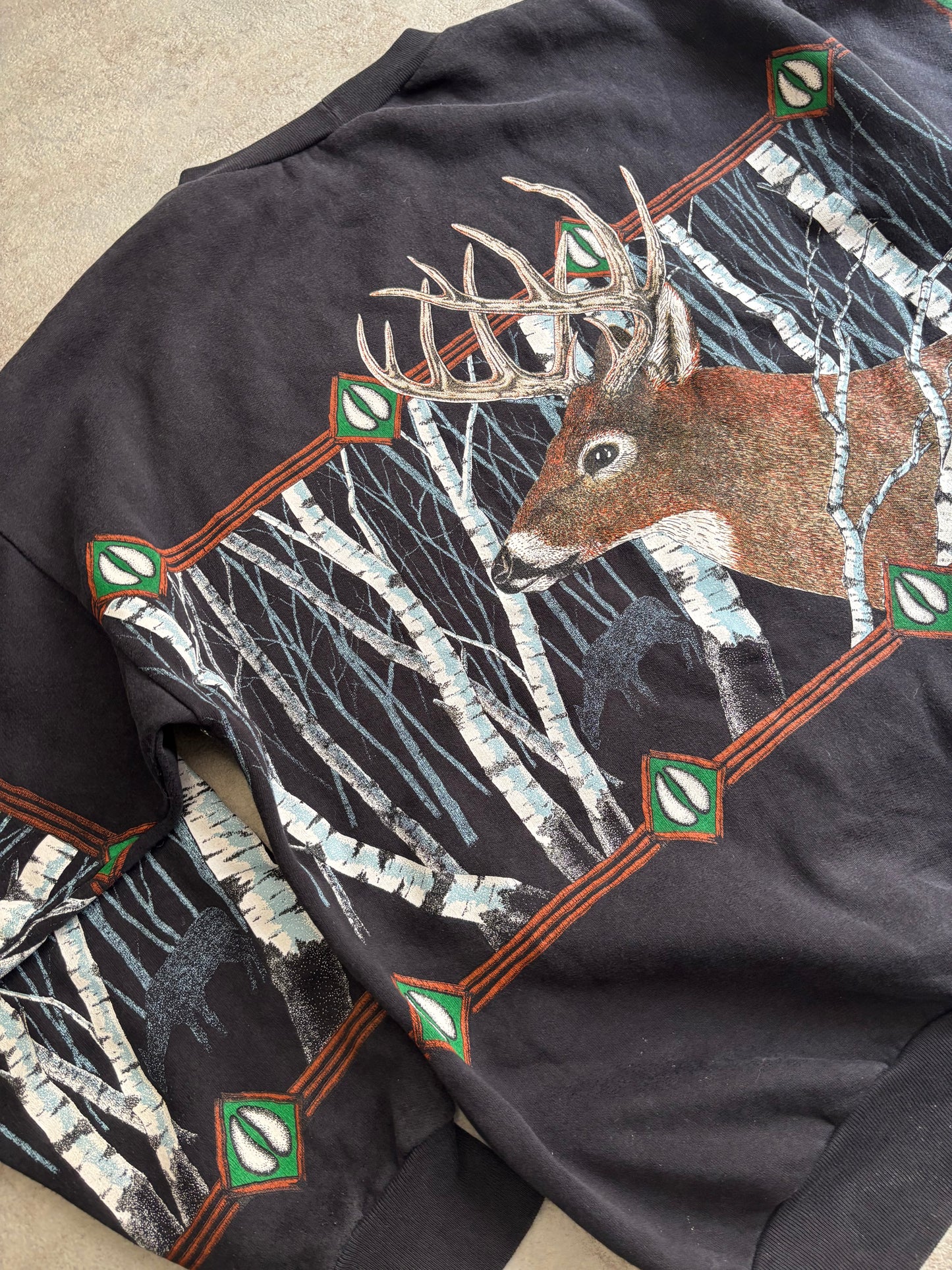 Sudadera ‘Full Print’ Deer 1995 Vintage - L