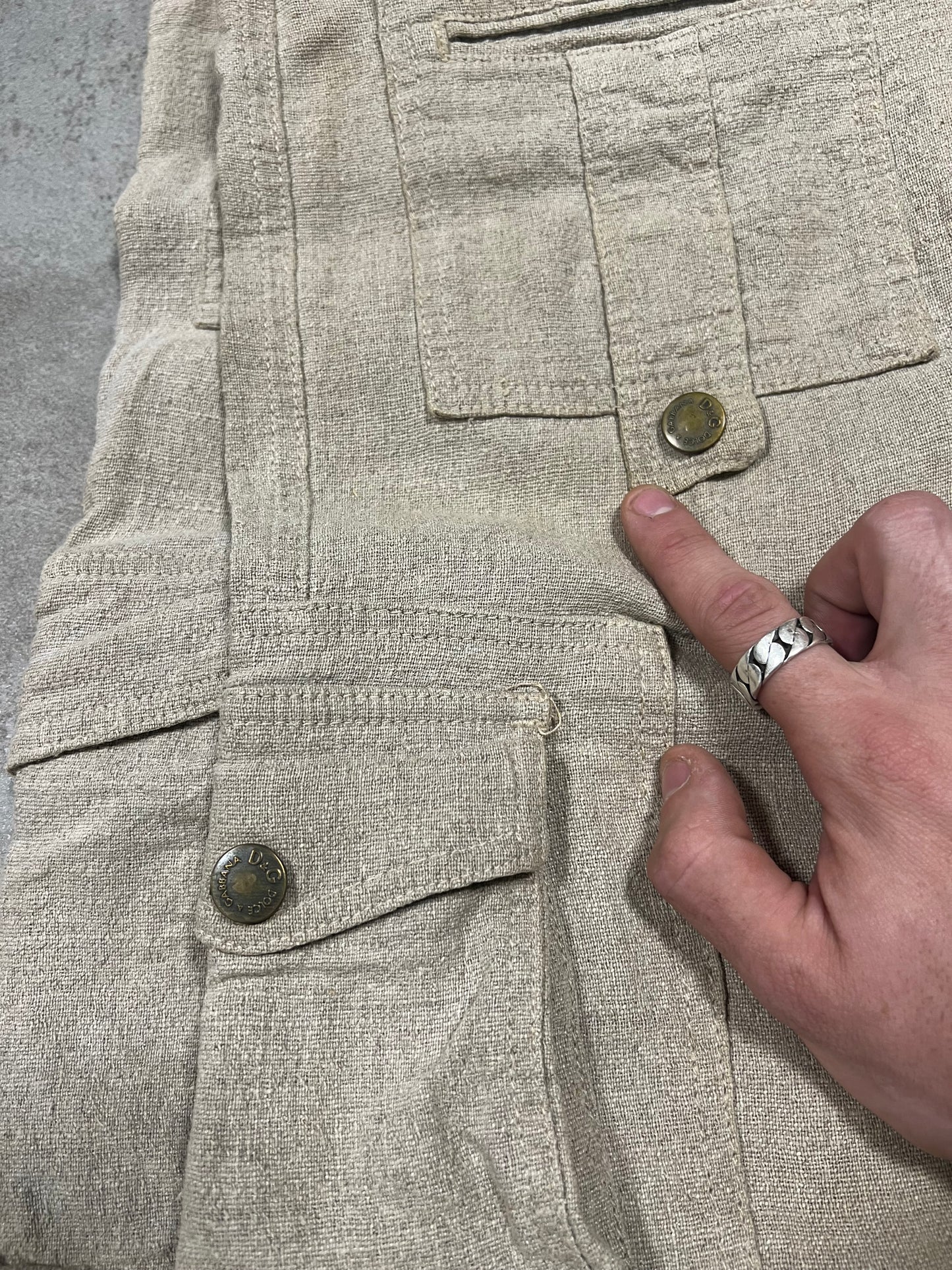 Pantalones Cargo ‘Hemp’ Cáñamo Vintage Dolce & Gabbana 2000’s - S