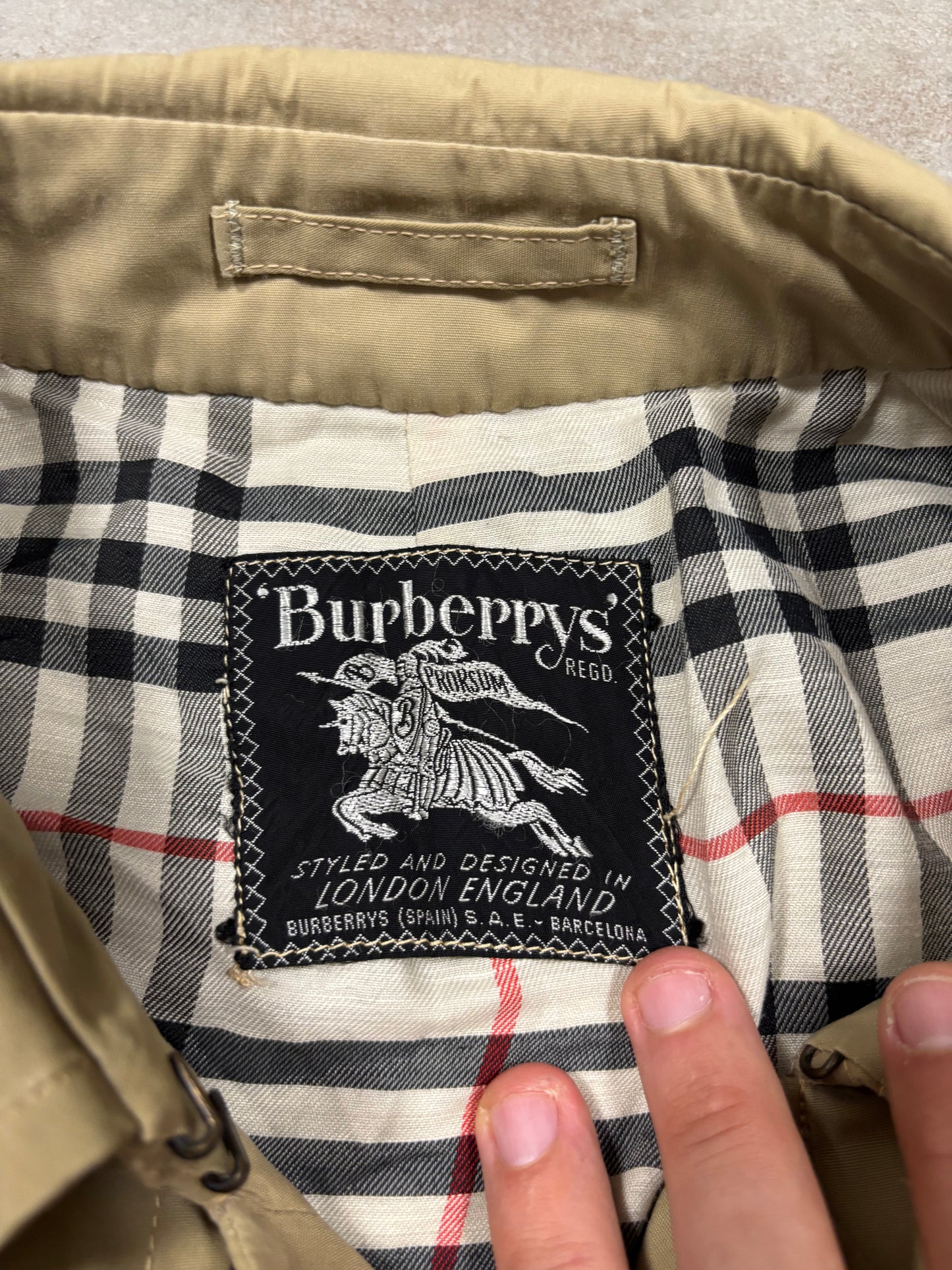 Gabardina Burberry 80s Vintage - L