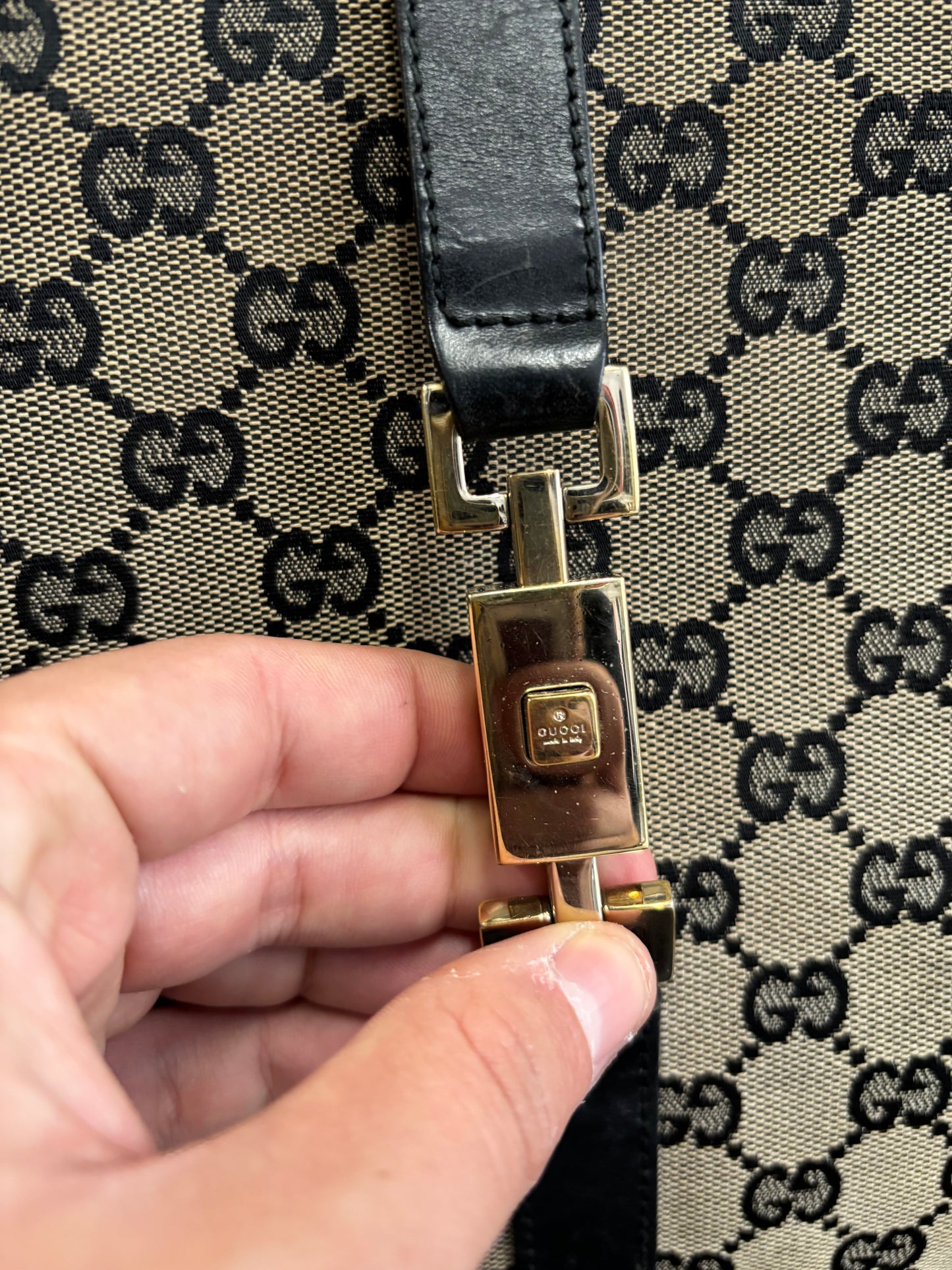 Bolso Totebag de Hombro Jackie Gucci + Guardapolvos Original 00s Vintage