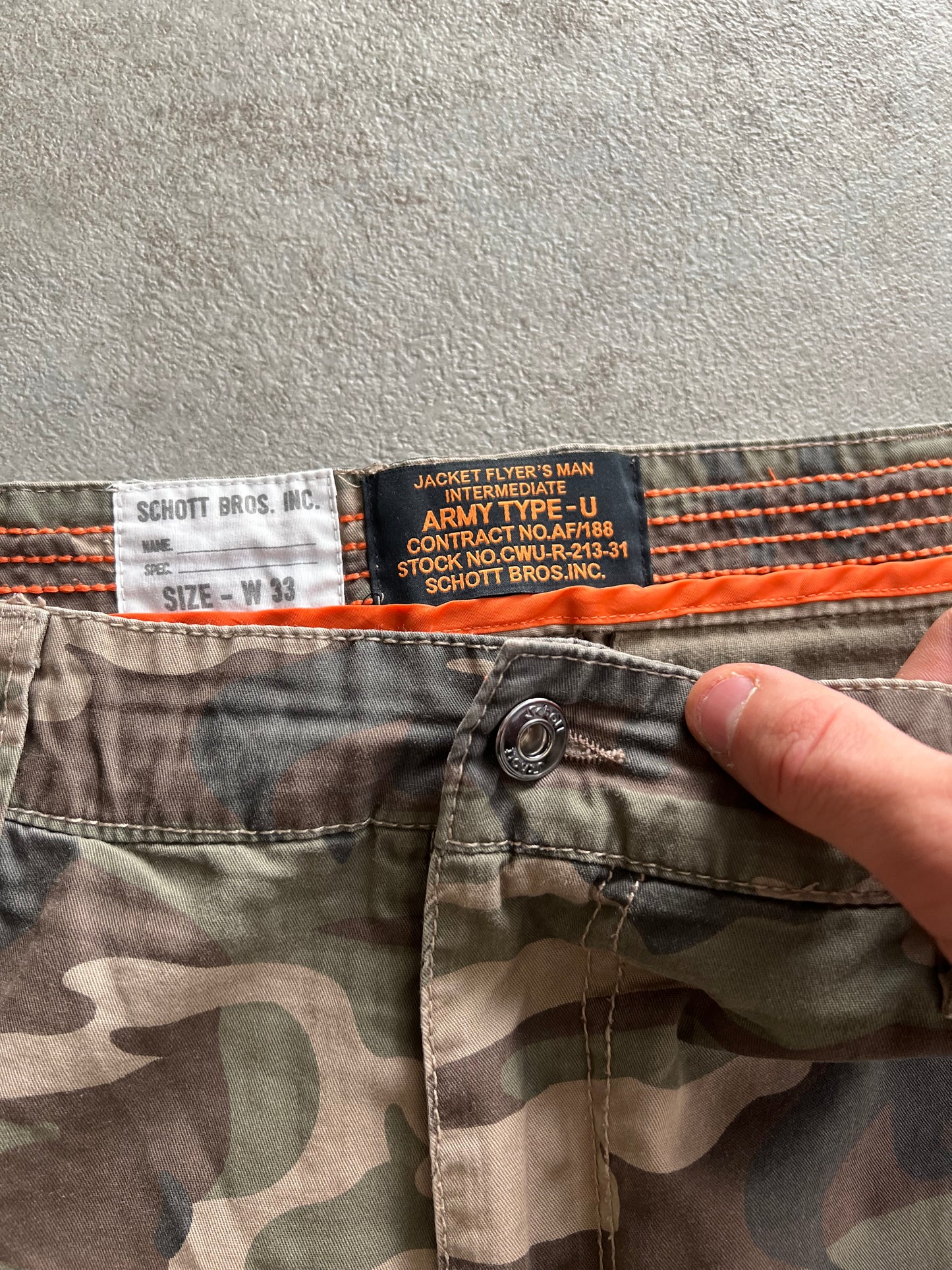 Pantalones Militares Cargo Vintage Schott NYC - M