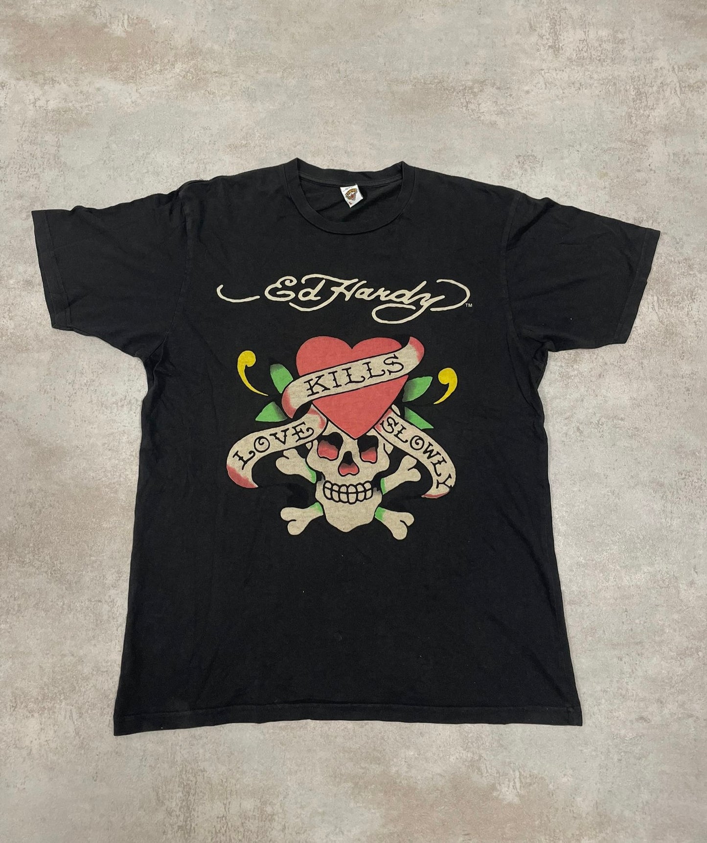 Camiseta Estampada Ed Hardy 00s Vintage - M