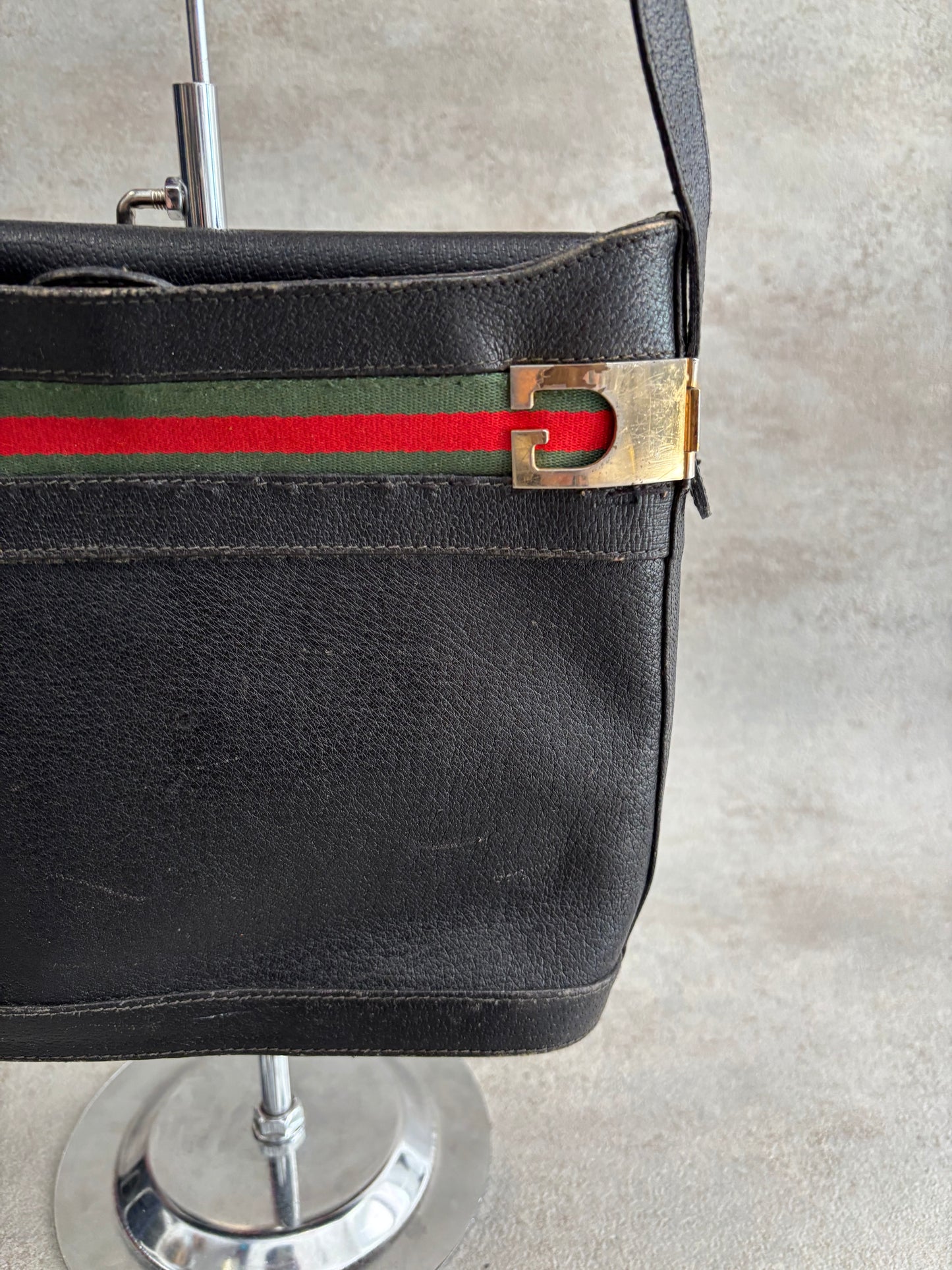 Bolsa Ophidia Bucket Cuero Gucci 80s Vintage