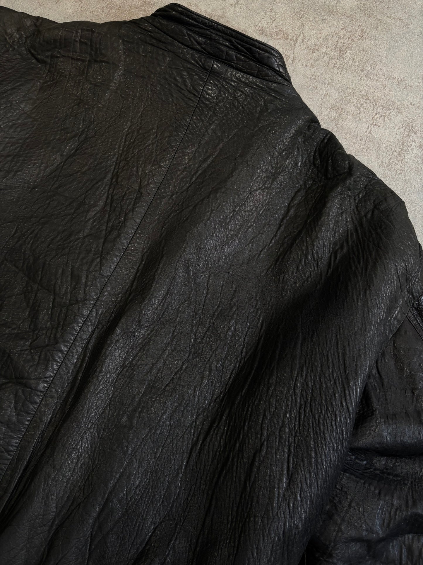 Chaqueta Cuero 100% Marithé François et Girbaud ‘Millésimes’ 90s Vintage - L