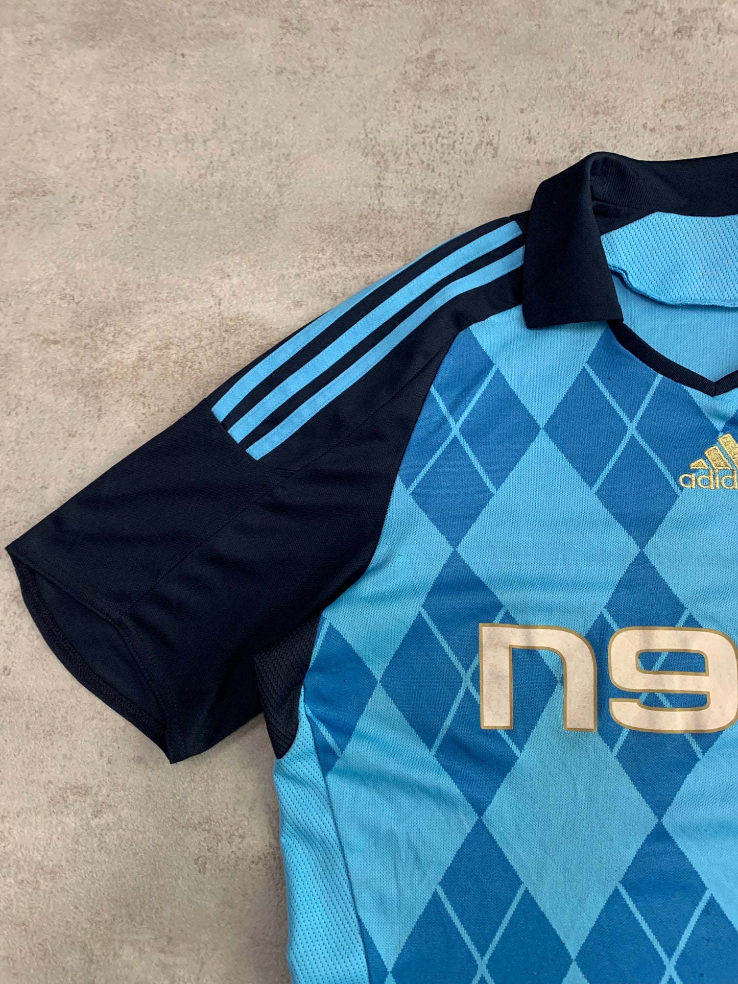 Camiseta Fútbol Vintage Adidas Marsella 2008 Away Kit - L