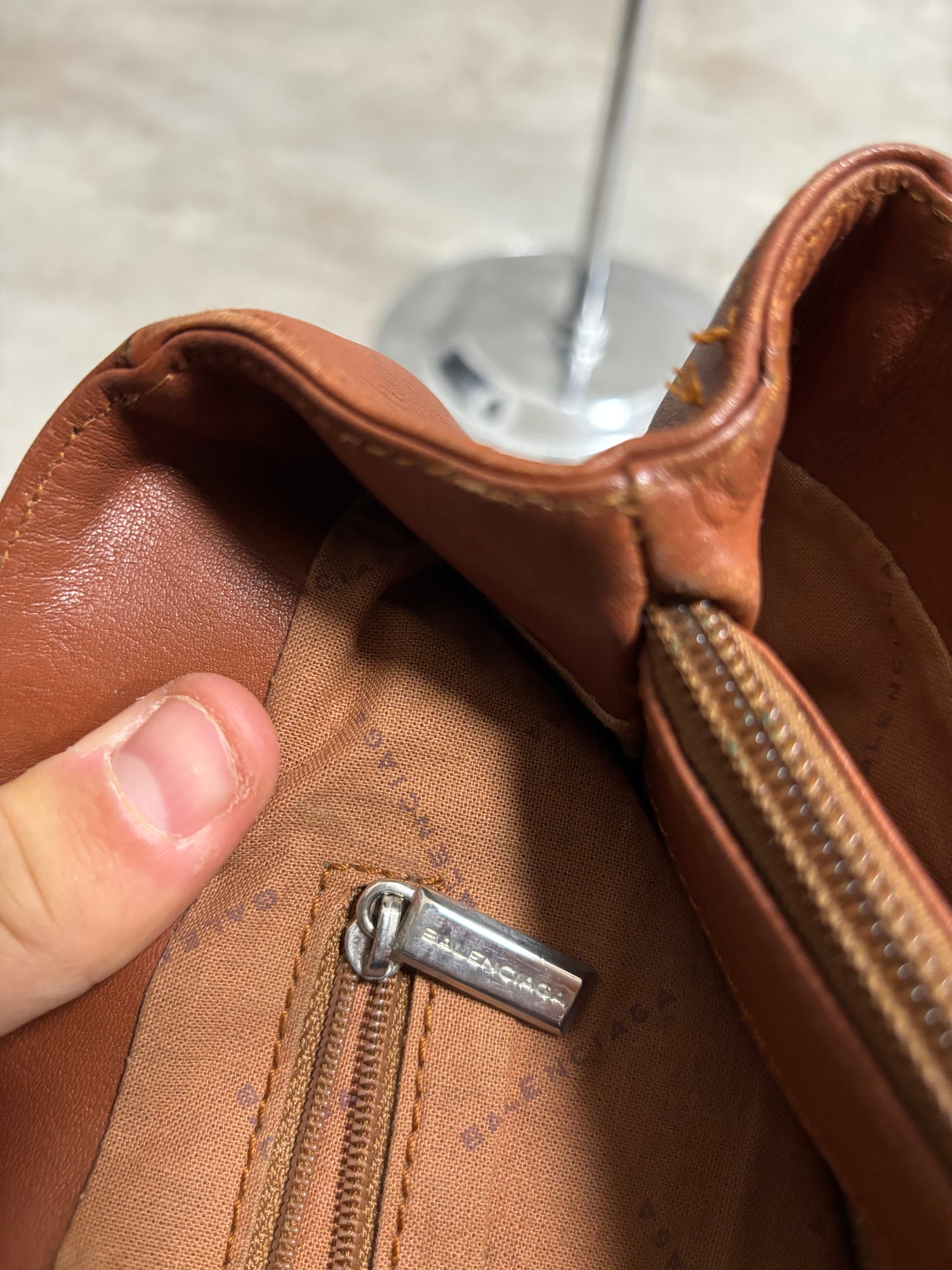 Bolso Hombro Cuero Balenciaga 00s Vintage