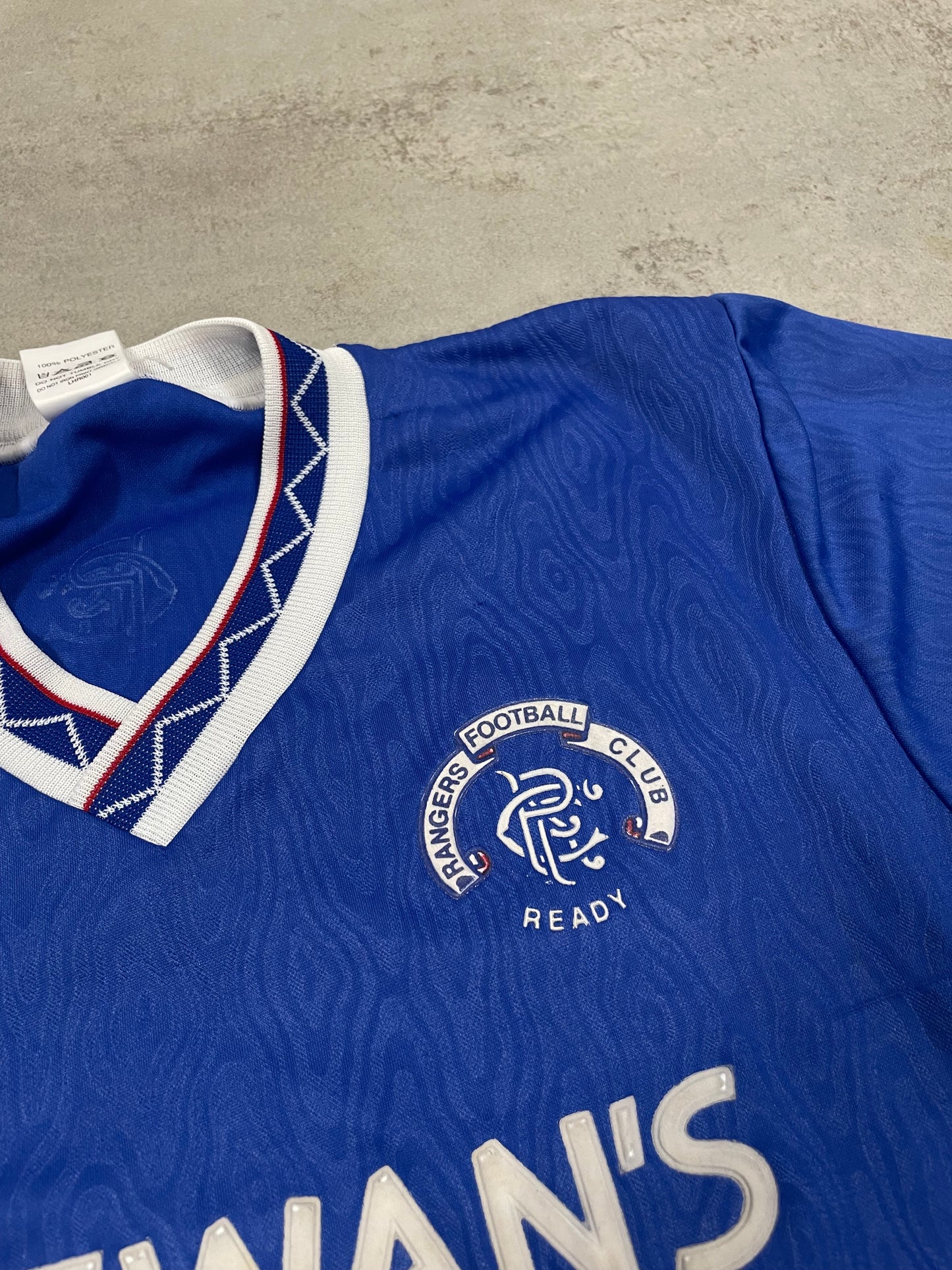Camiseta Fútbol Vintage Admiral 1990-92 Rangers Kit - L
