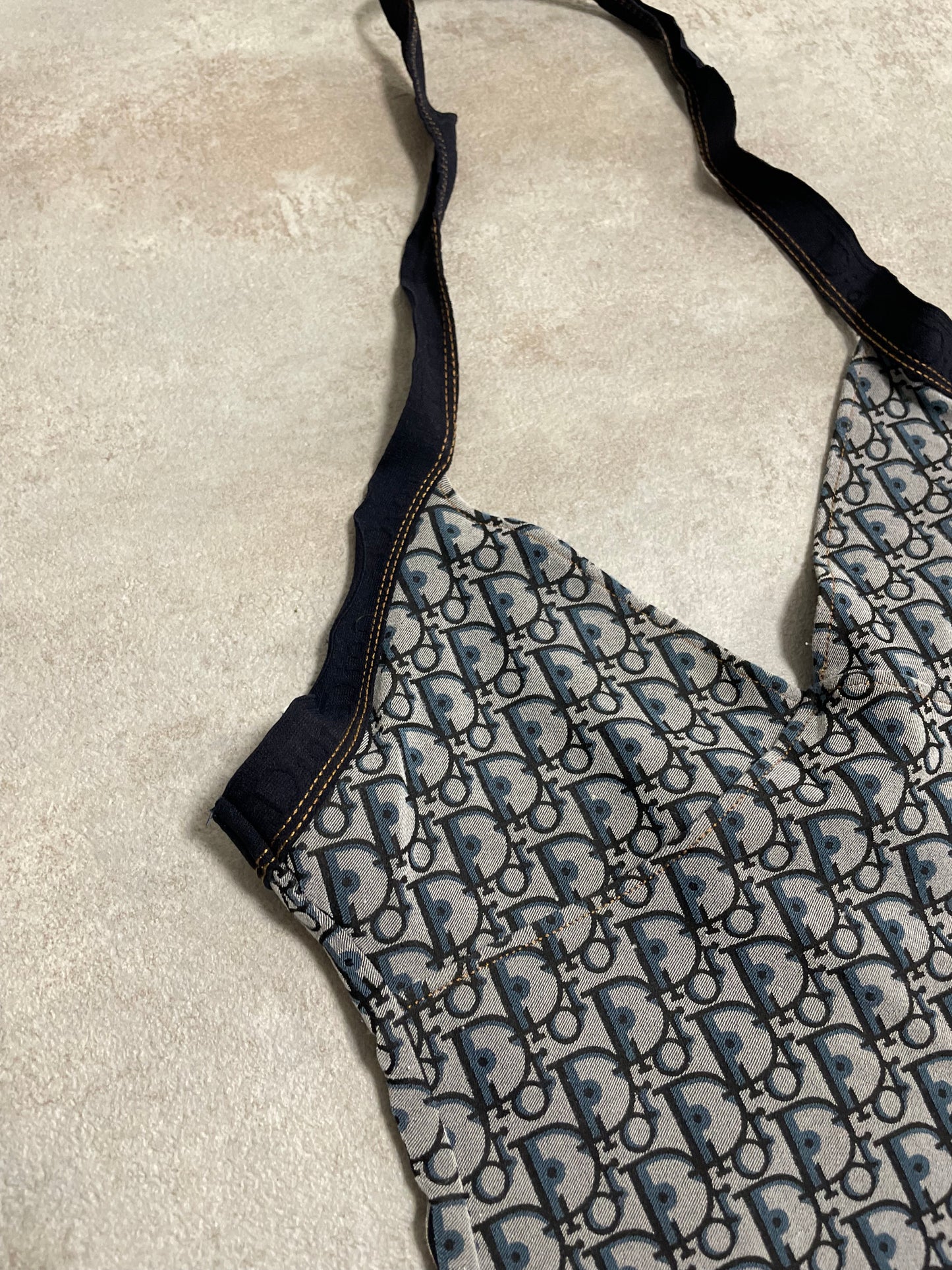 Vestido Corto Monogram Christian Dior 00s Vintage - M