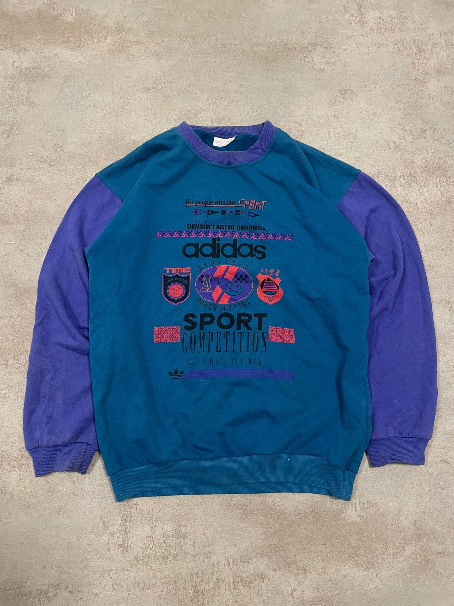Sudadera Gráfica Adidas Sport 1992 Vintage - M