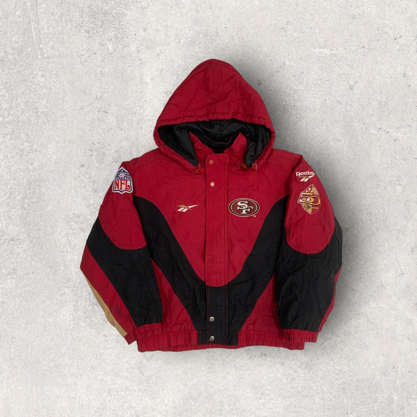 Chaqueta Acolchada Vintage Reebok NFL 49ers 1996 Anniversary Edition - S