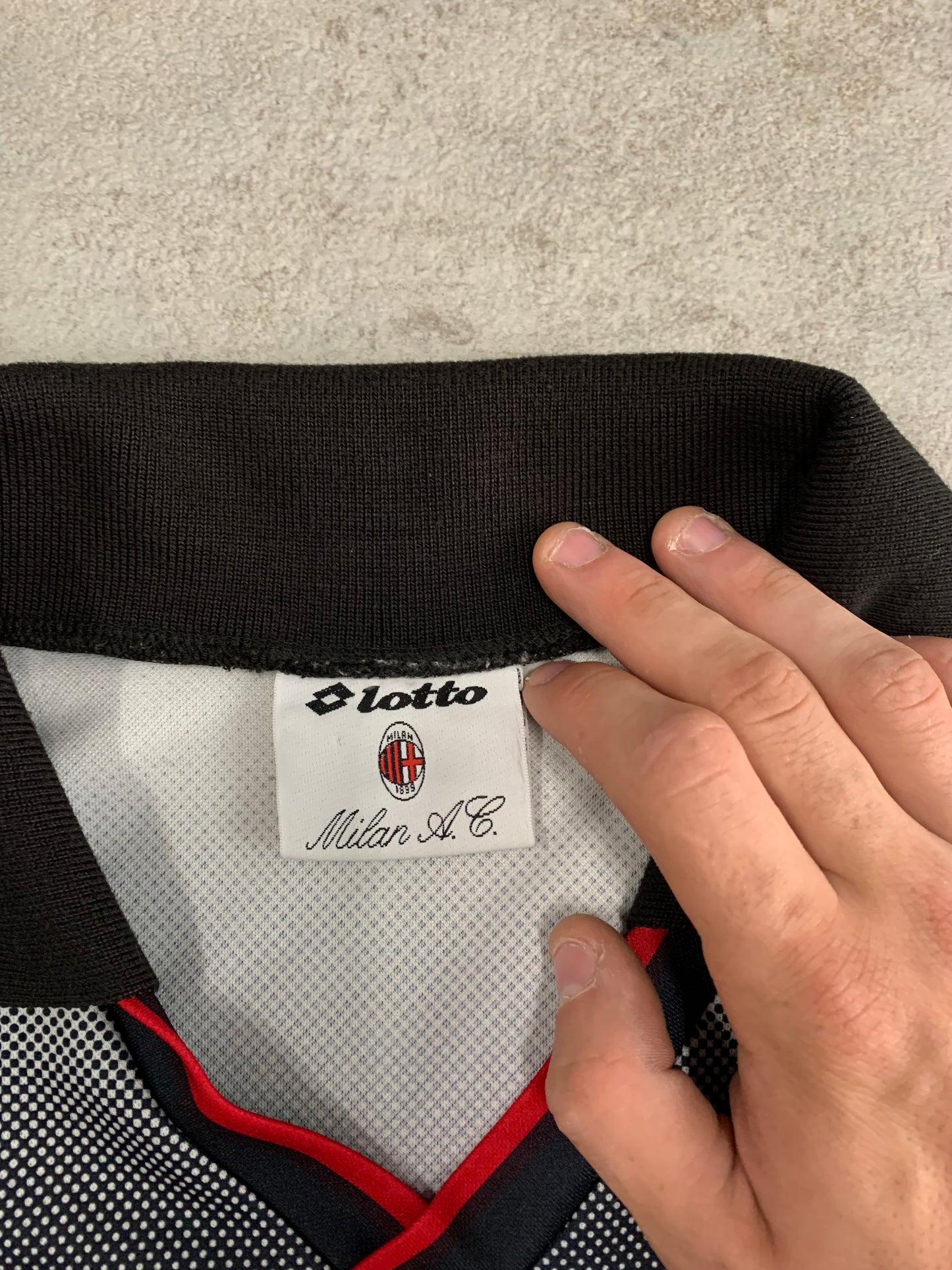 Camiseta Vintage Entrenamiento Lotto AC Milan 90’s - XL