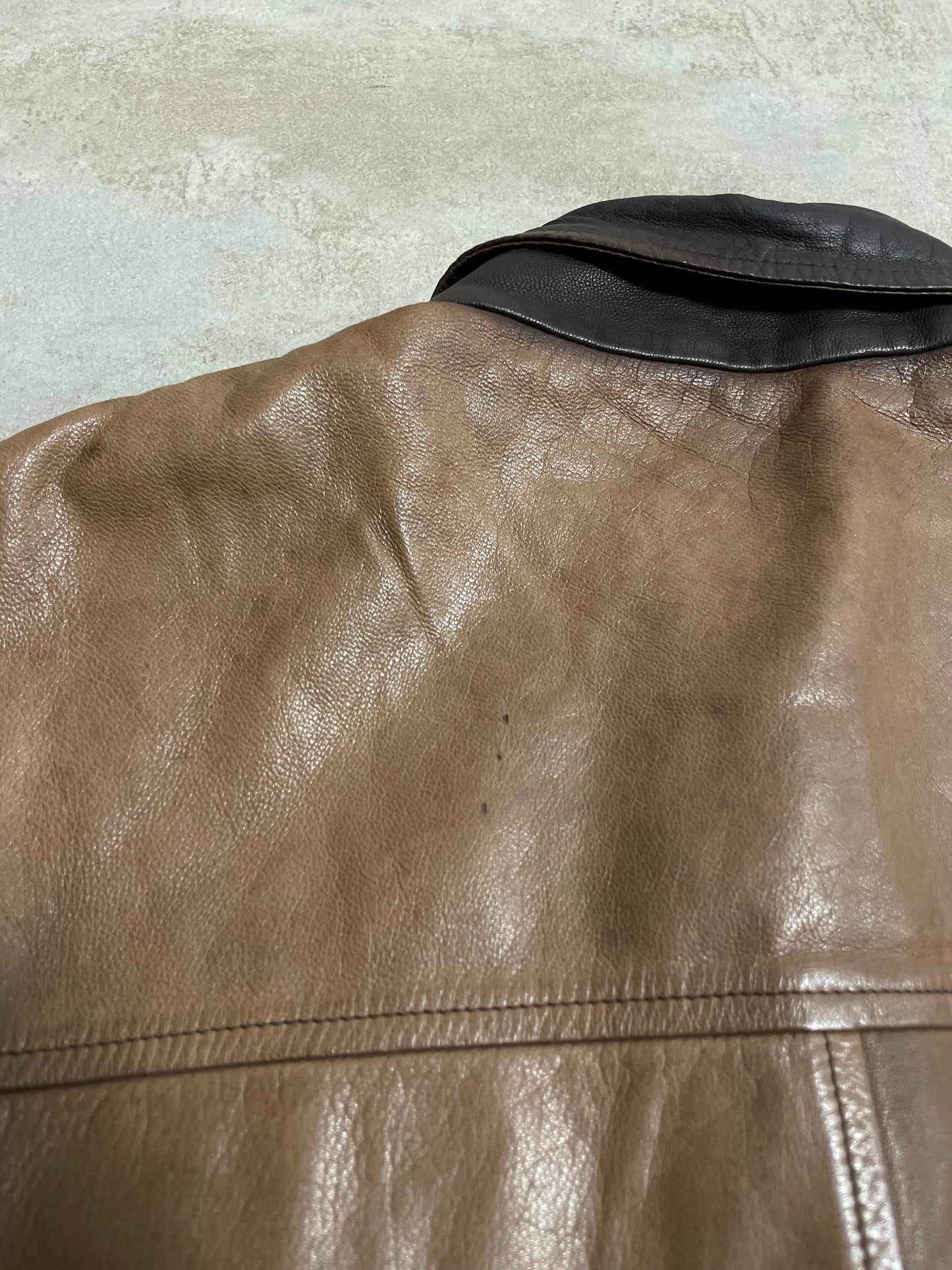 Chaqueta Piel Faded Burberry 00s Vintage - M