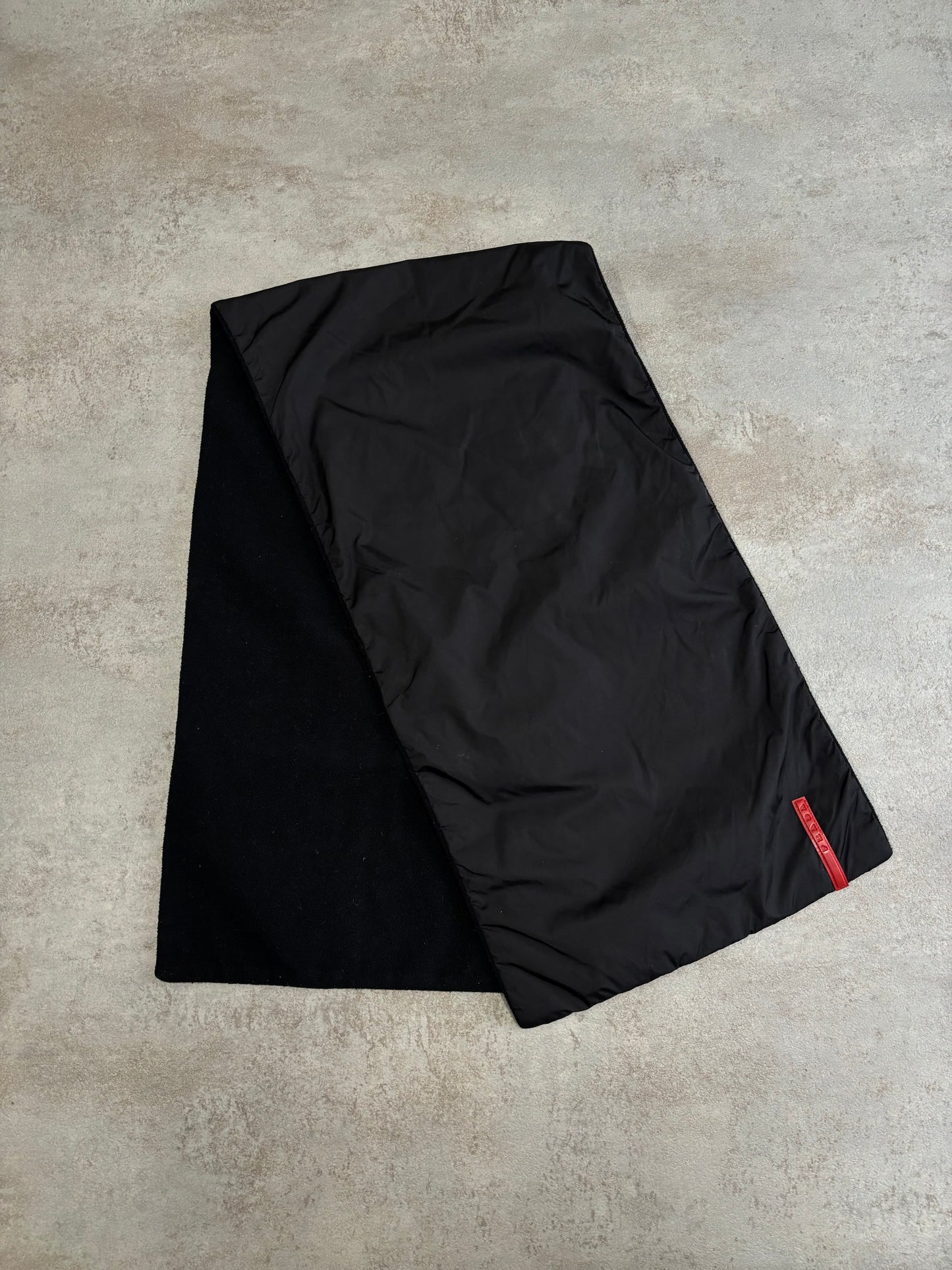 Bufanda Doble Textura Nylon Prada 00s Vintage