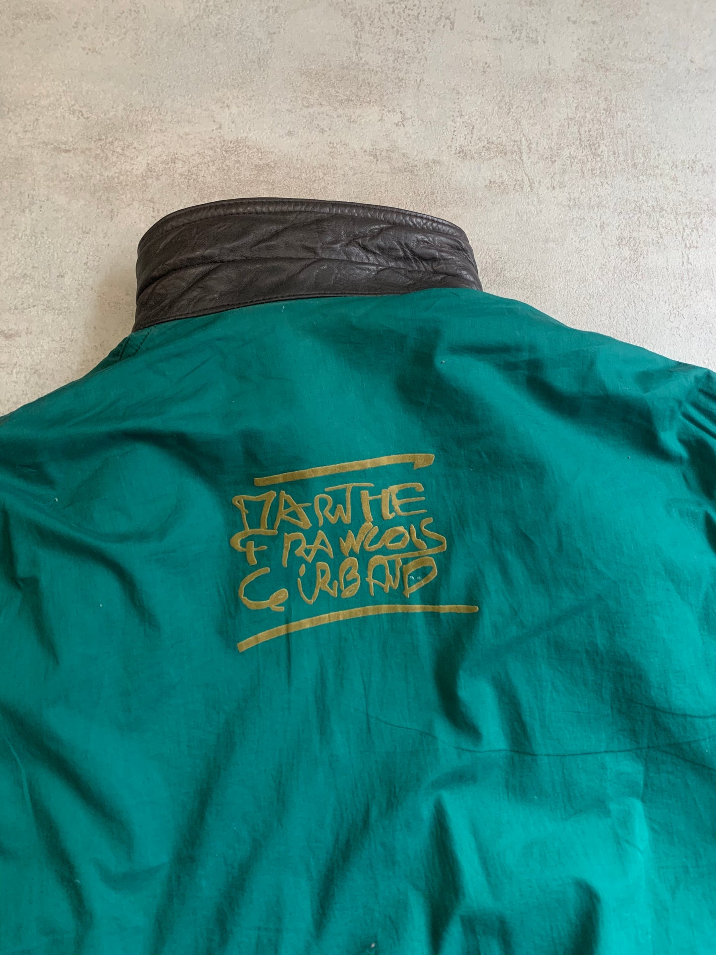 Chaqueta Cuero Varsity Vintage Marithe Francois Girbaud 80’s Reversible - M