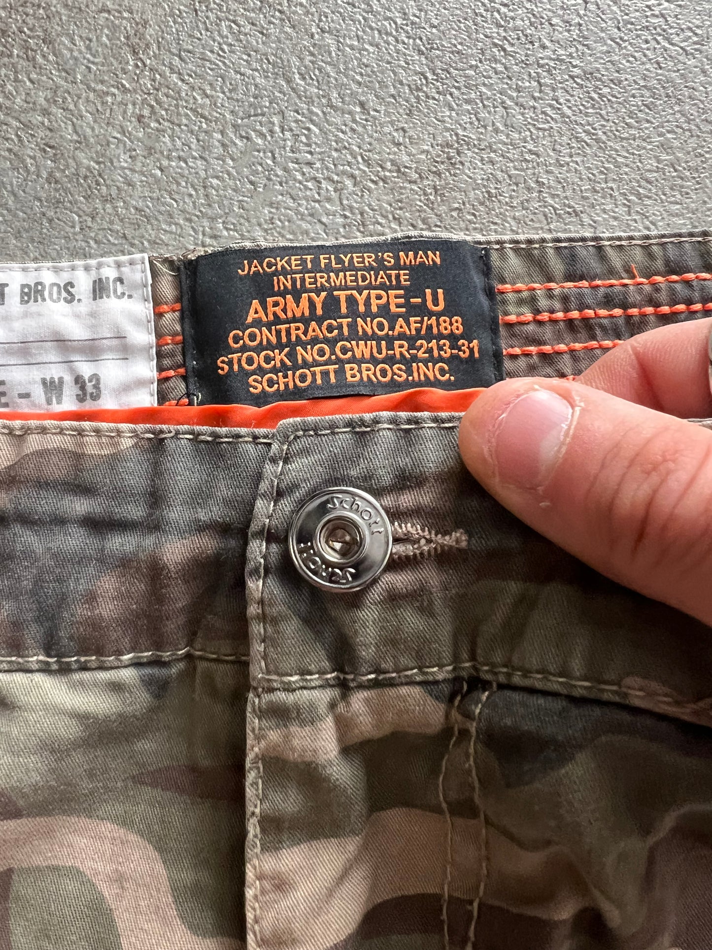 Pantalones Militares Cargo Vintage Schott NYC - M