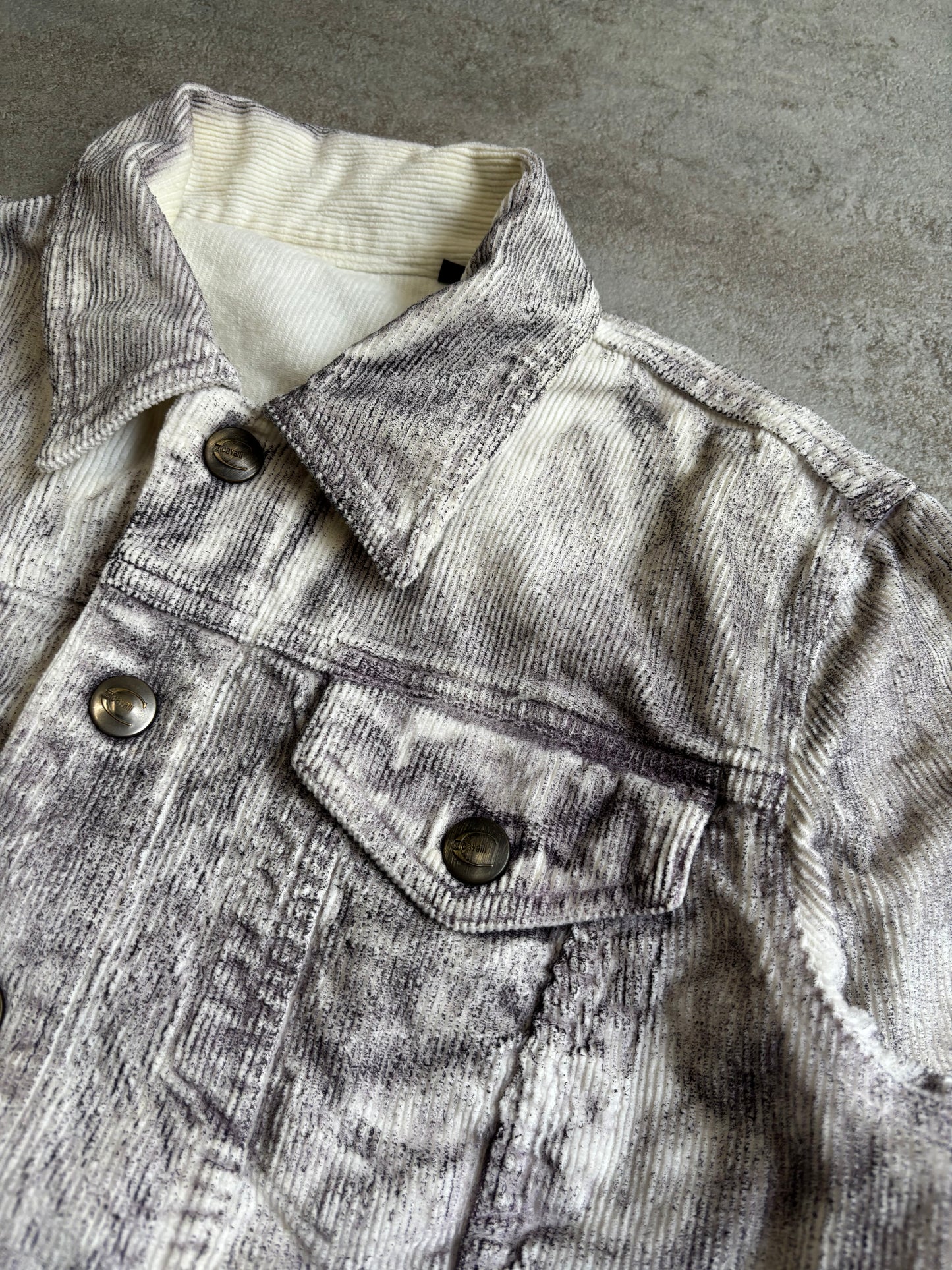 Chaqueta Pana ‘Full Print’ Just Cavalli 00s Vintage - S