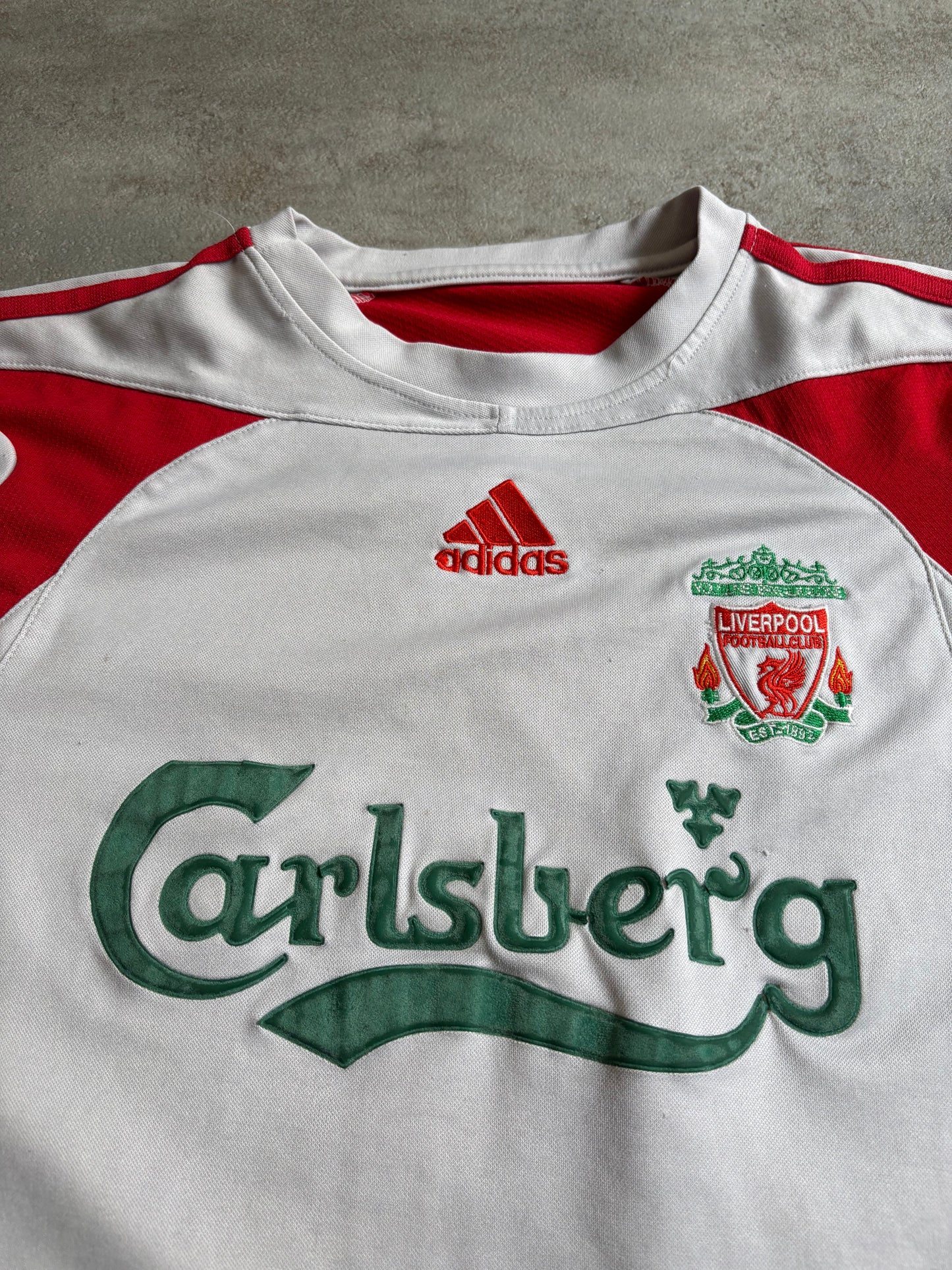 Camiseta Bootleg Visitante Adidas Liverpool 2007/08 - M