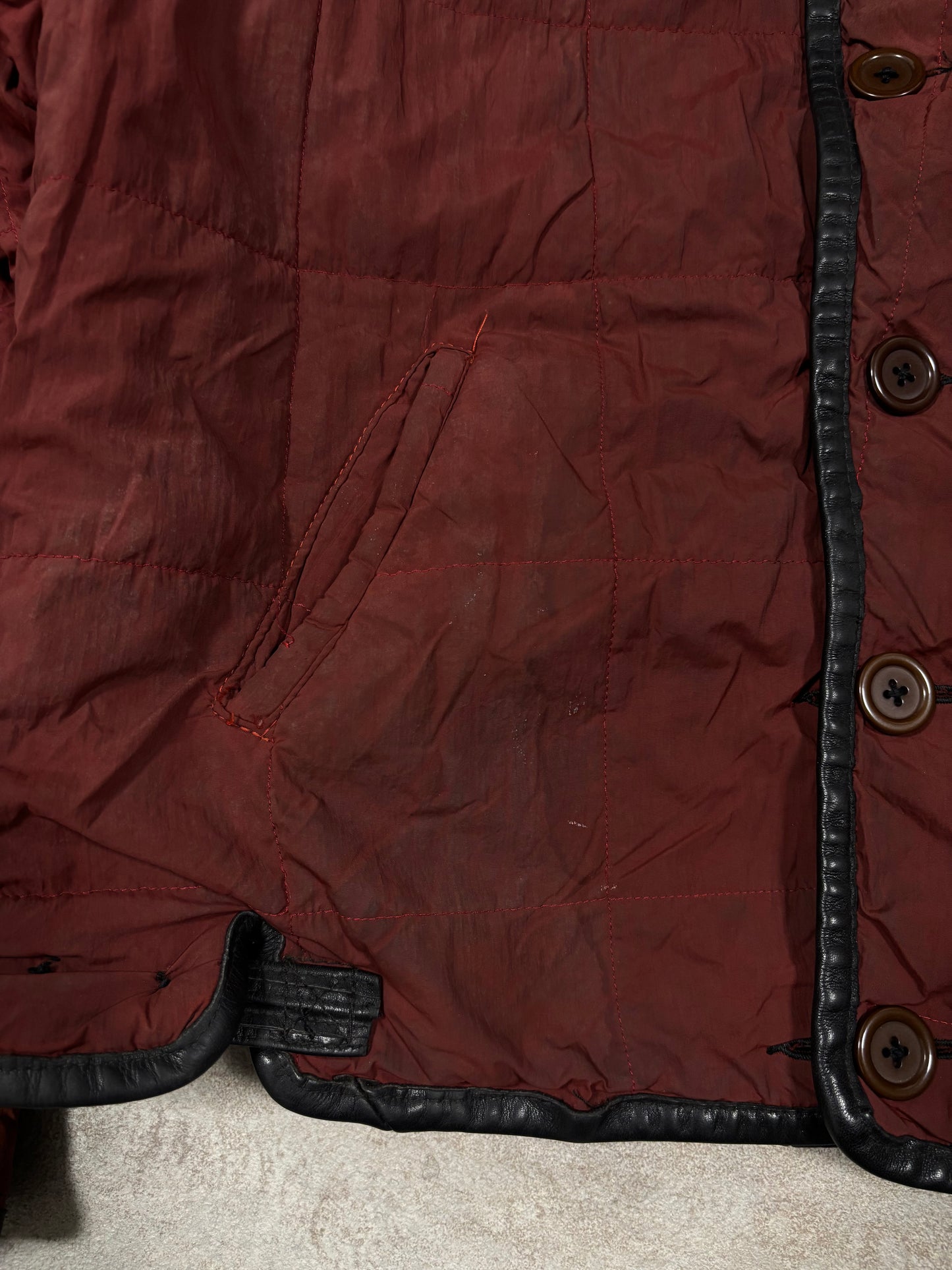 Chaqueta Cuero Marithé François + Girbaud ‘Compagnie des Montagnes et Des Forets’ 80s Vintage - L
