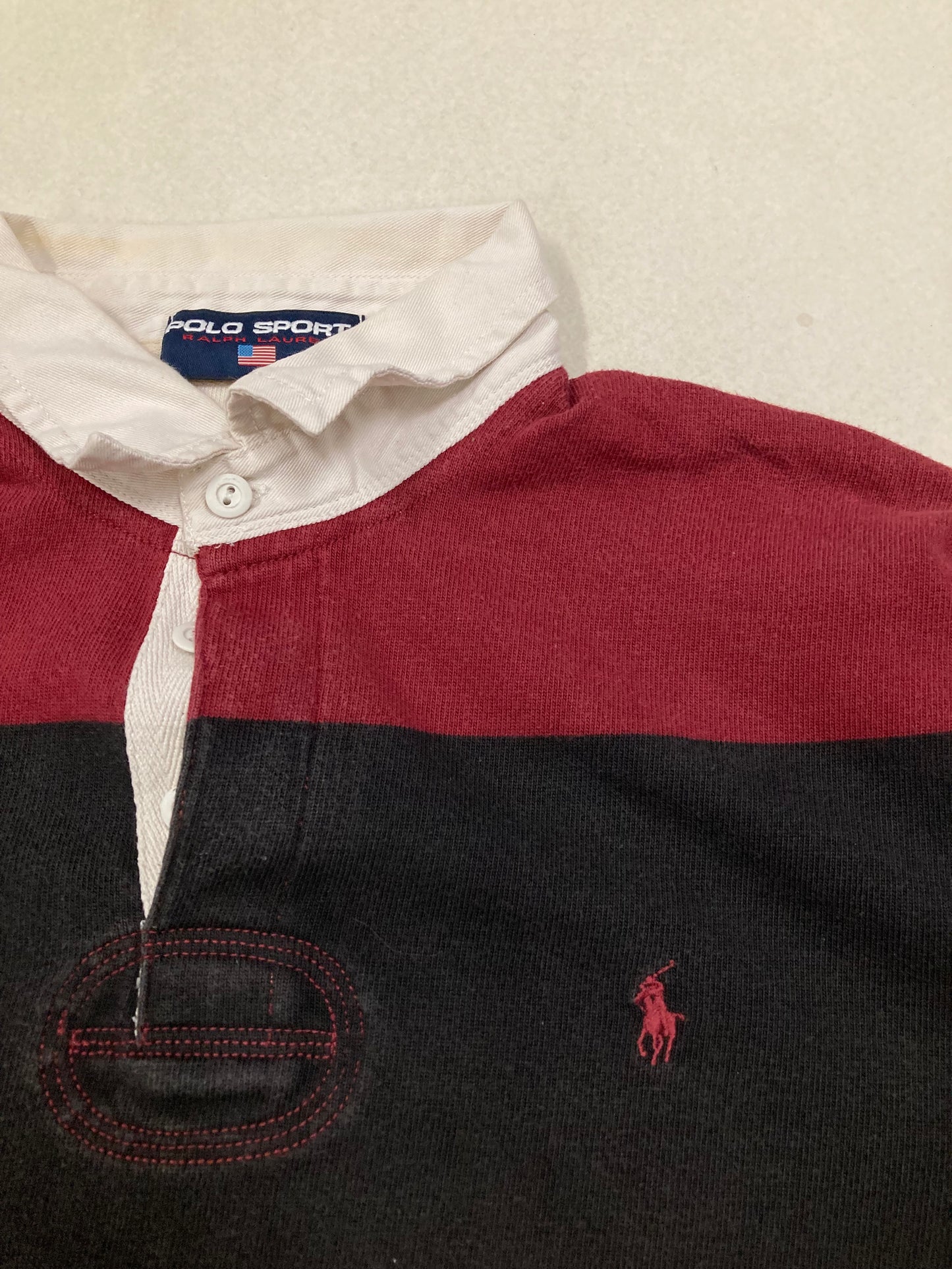 Polo Manga Larga Polo Sport 90s Vintage - M