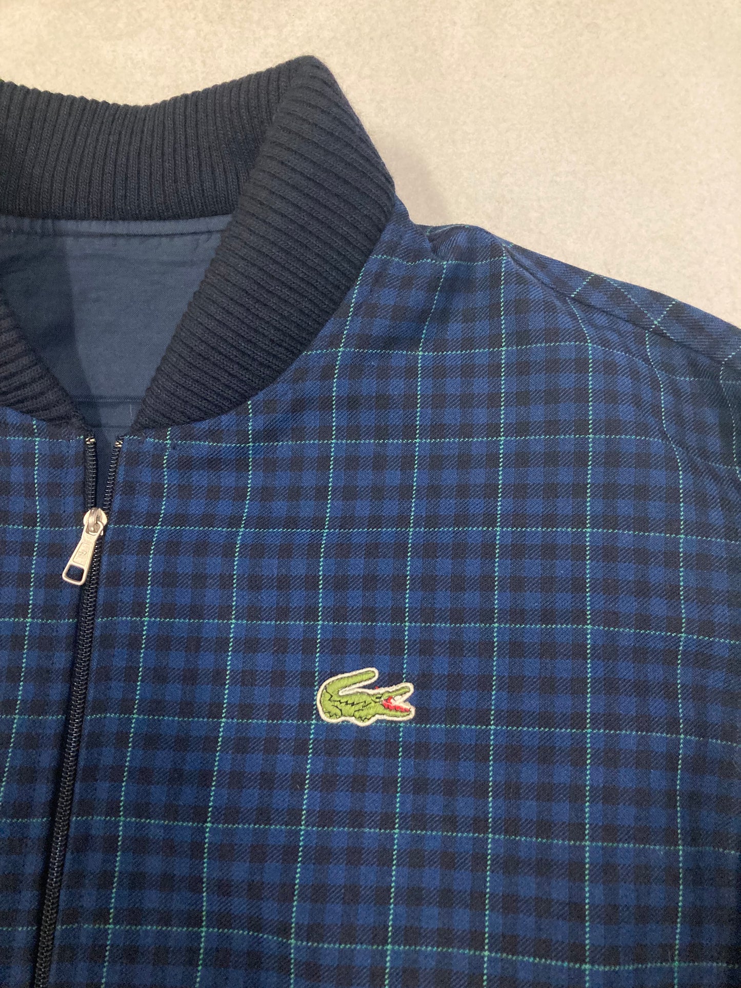 Chaqueta Bomber Reversible Lacoste 90s Vintage - L