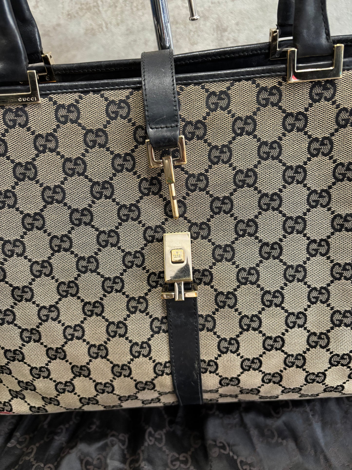 Bolso Totebag de Hombro Jackie Gucci + Guardapolvos Original 00s Vintage