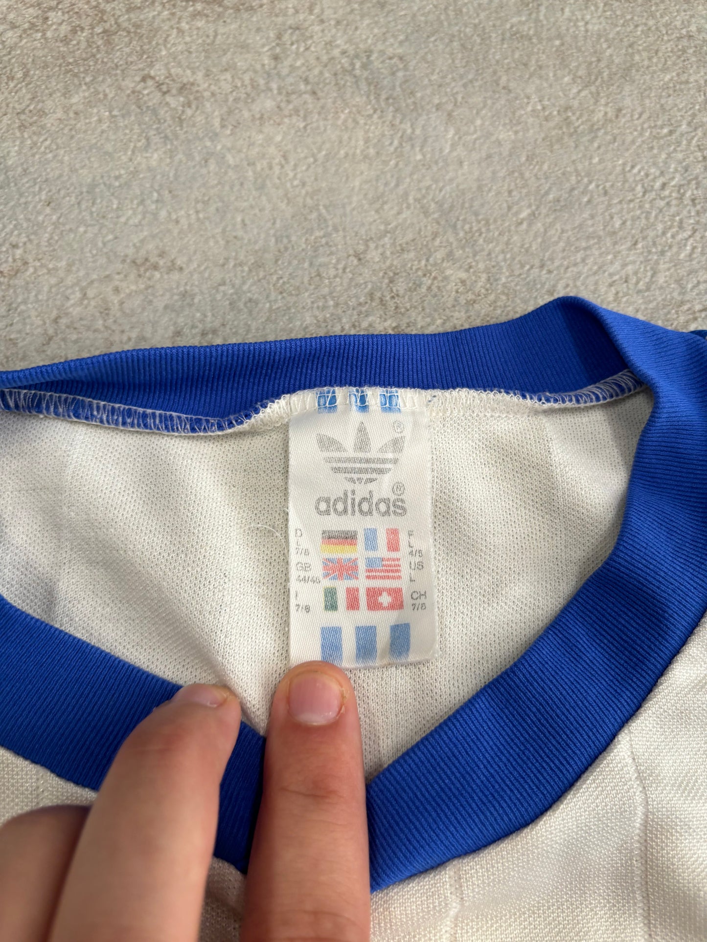 Camiseta Adidas Futbol Alemán Match Worn 13 80s Vintage - M
