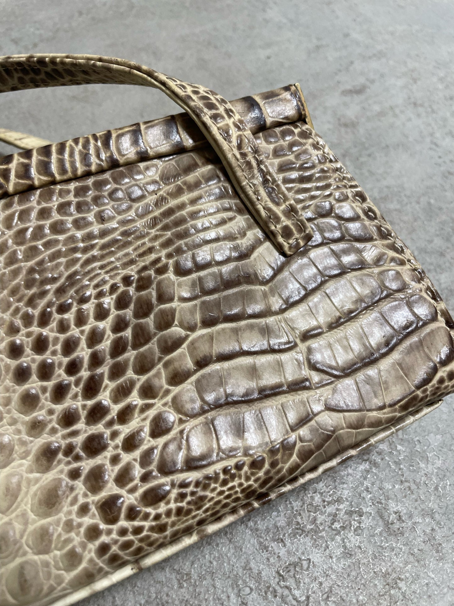 Bolso Baguette Piel ‘Estampado Cocodrilo’ Pierre Cardin 90s Vintage