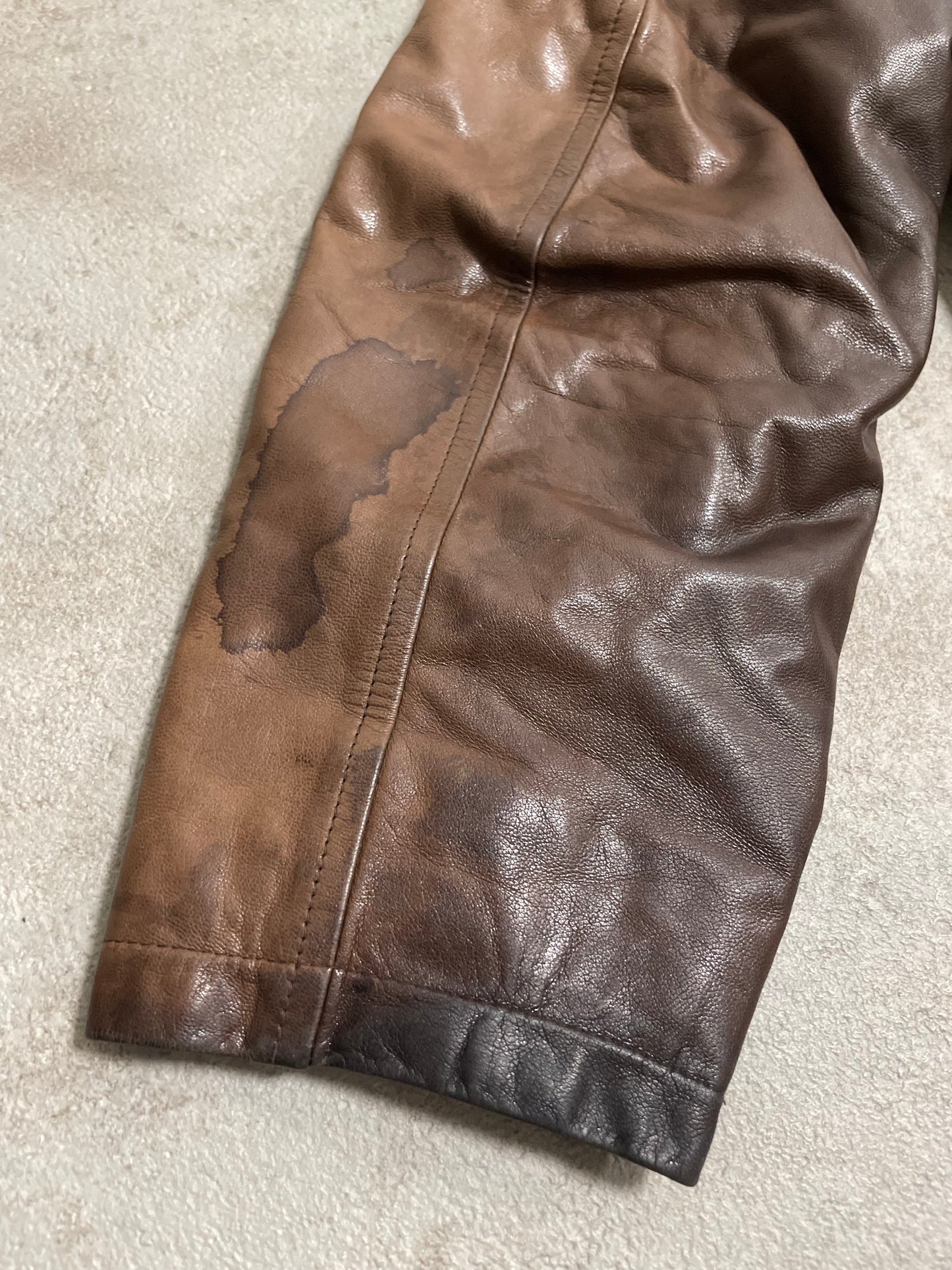 Chaqueta Piel Faded Burberry 00s Vintage - M