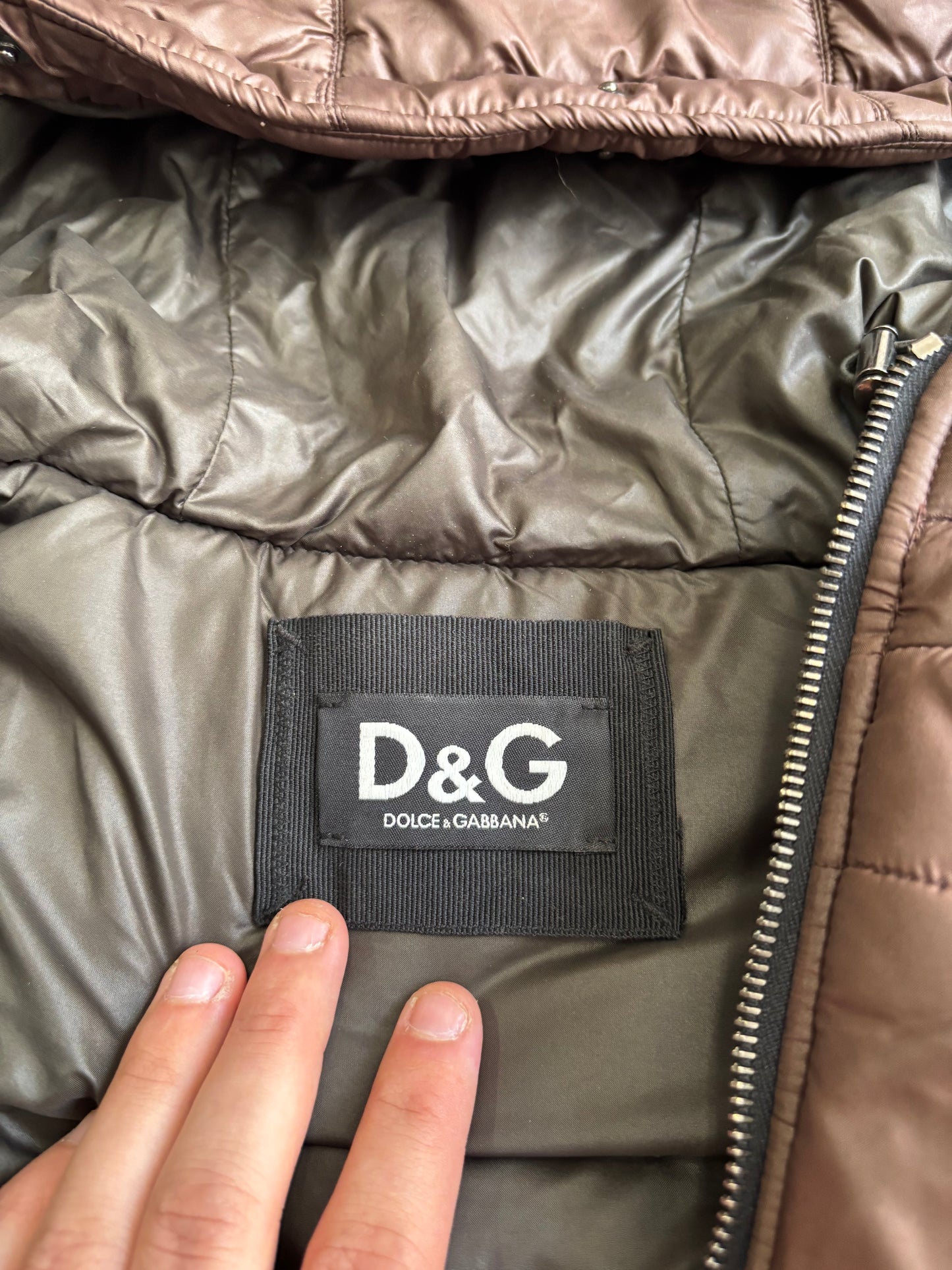 Puffer Chaleco 2/1 ‘Logo Embroidered’ Dolce & Gabbana 00s Vintage - S