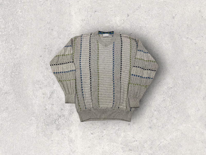 Jersey Cuello Pico Lana Vintage - M