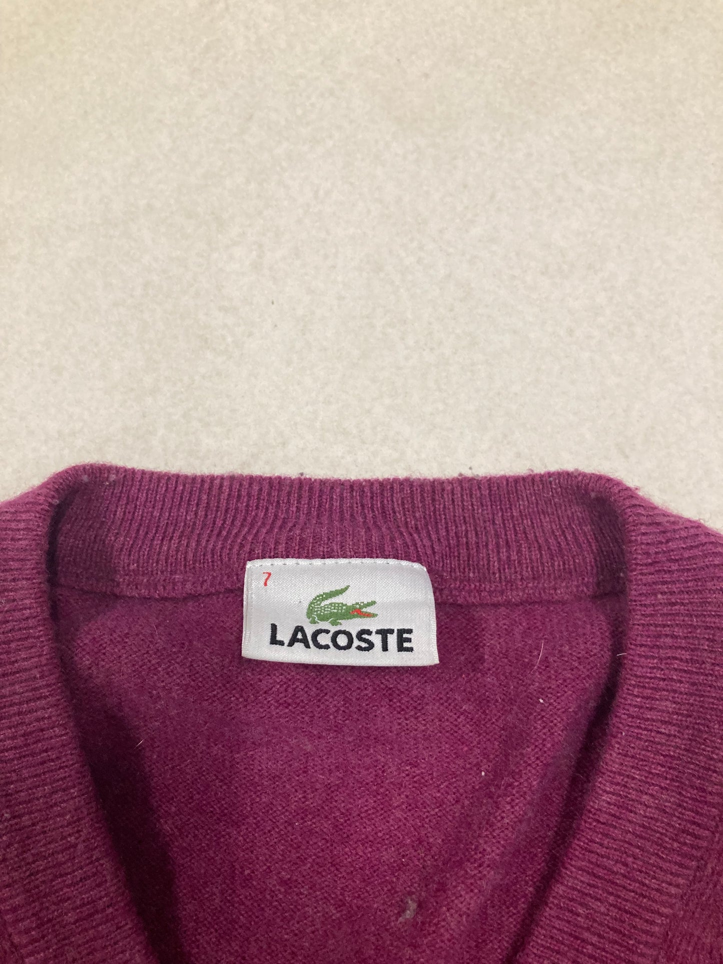 Jersey Cuello Pico Lacoste 00s Vintage - M